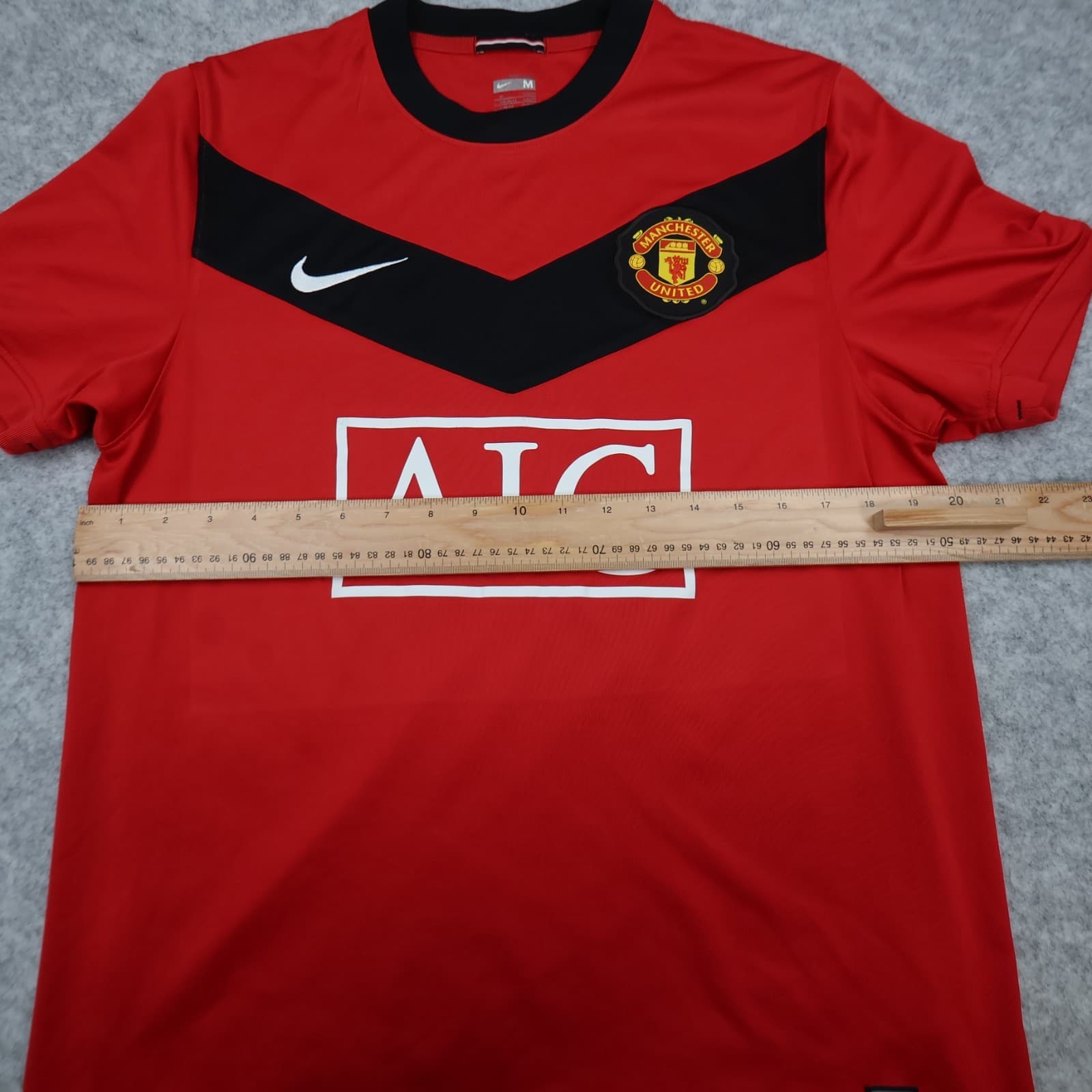 Manchester United Shirt Medium Red Home Kit 2009 2010 Nike Soccer Jersey photo 12