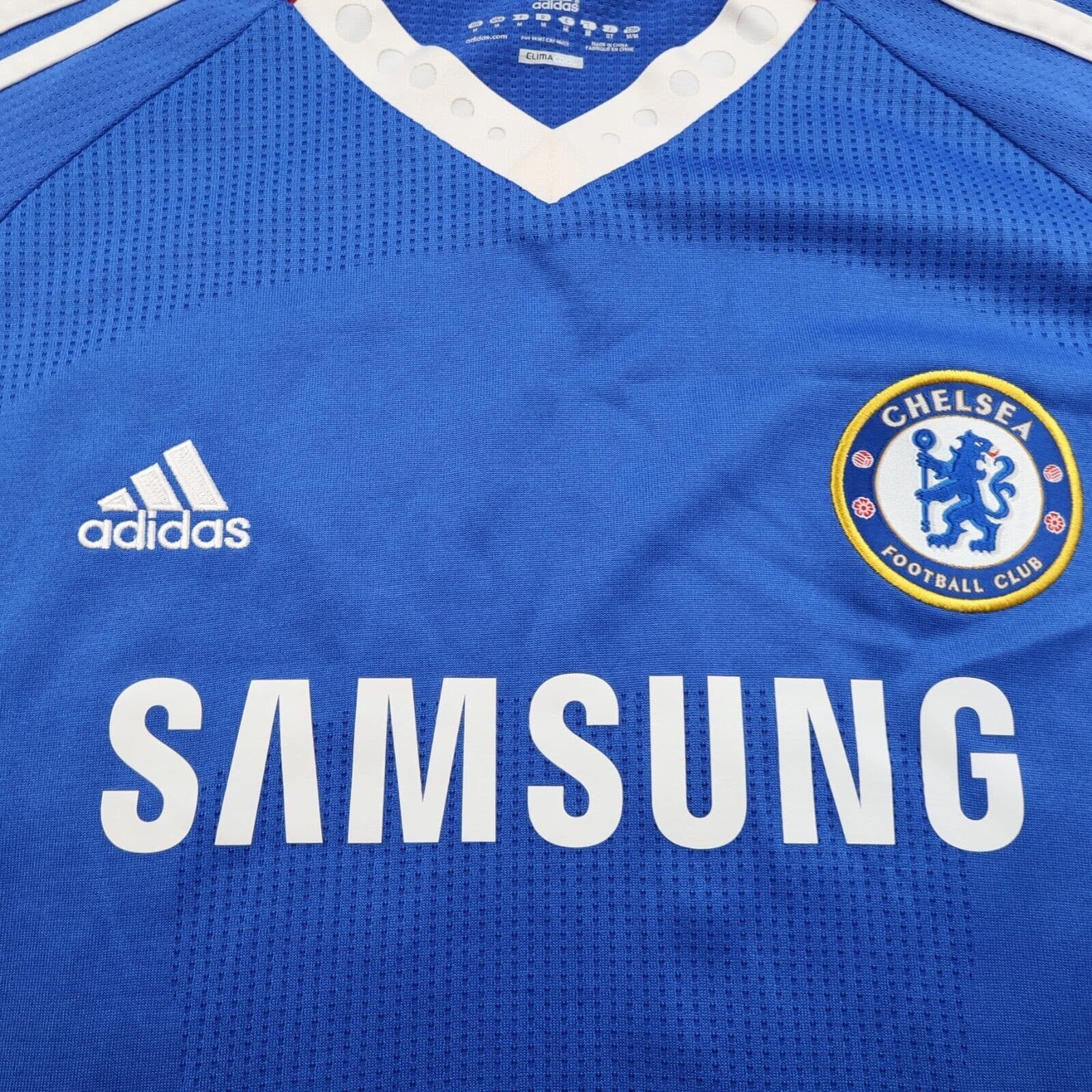 Chelsea Shirt Medium Blue Home Kit 2010 2011 Soccer Jersey Didier Drogba 11 photo 3