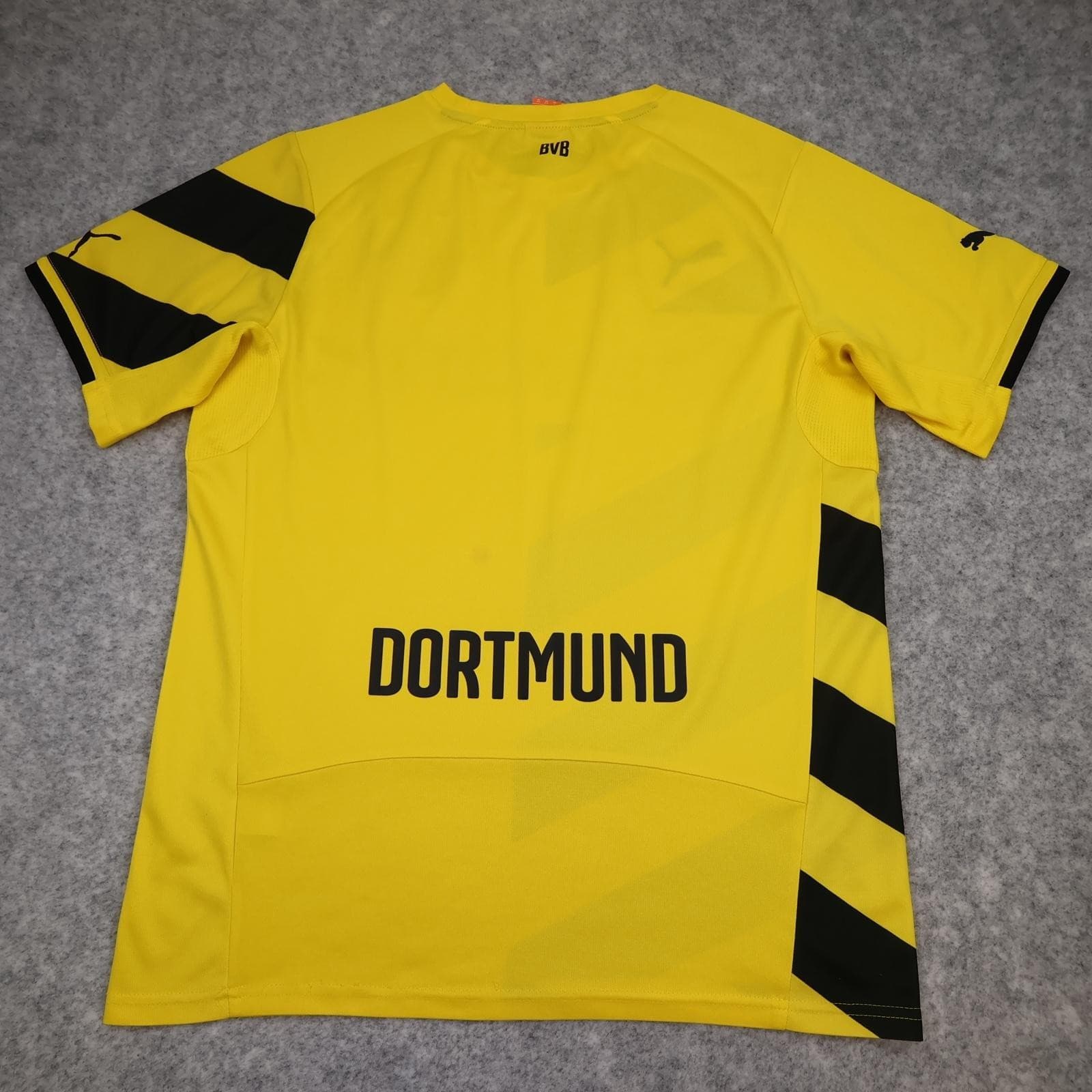 Borussia Dortmund Shirt Mens Medium Yellow Black Home 2014 2015 Puma Jersey photo 2