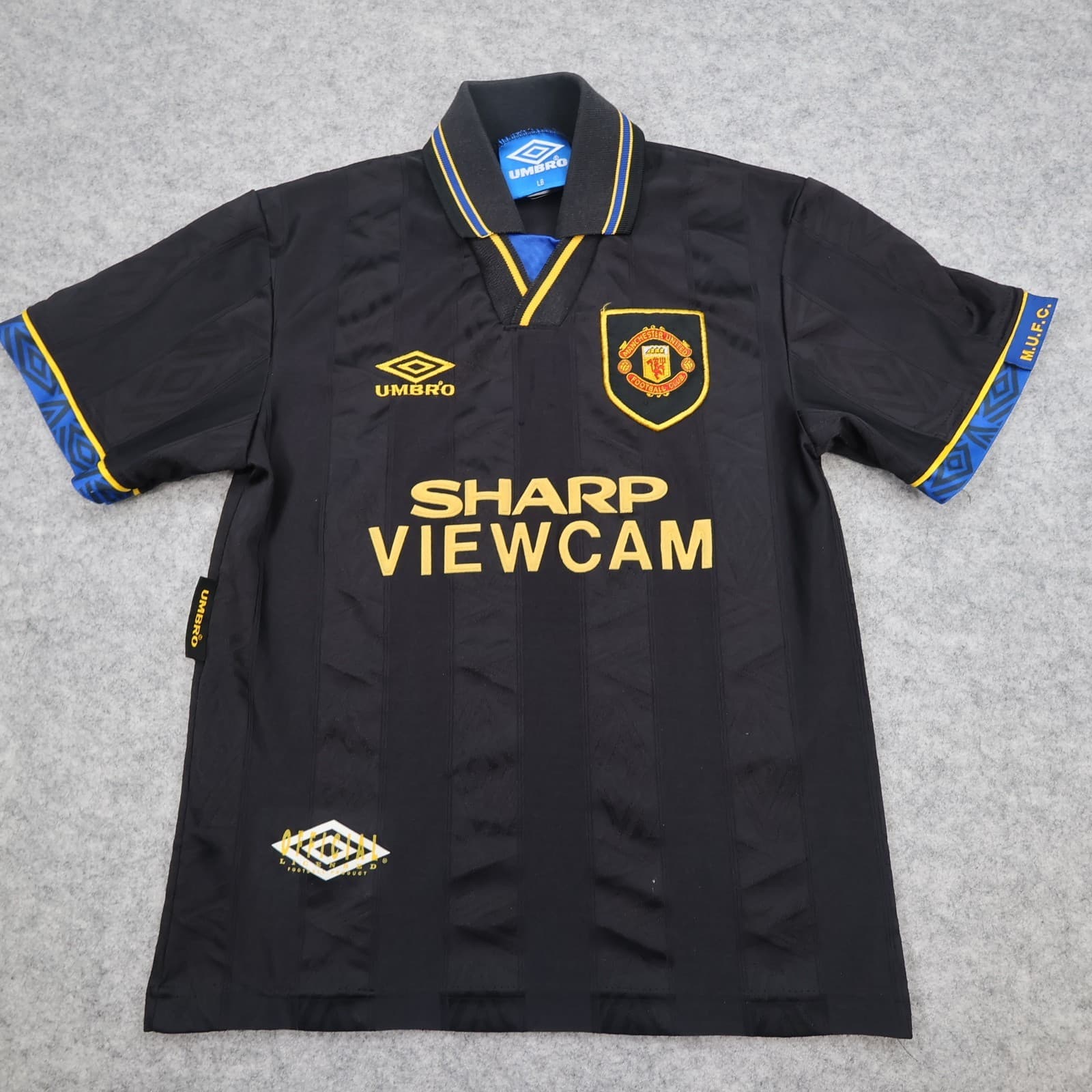 Vintage Manchester United Shirt Kids Large Boys Away Kit 1993 1995 Umbro Jersey