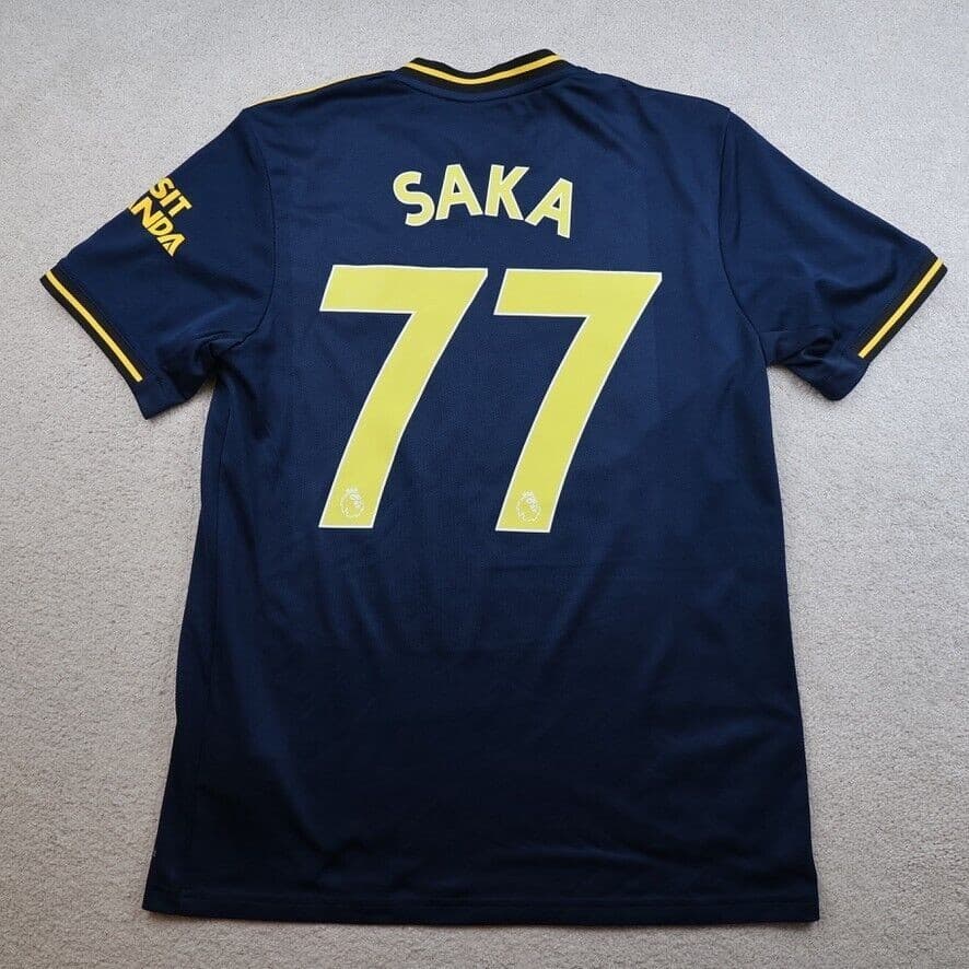 Arsenal Shirt Medium Navy Third Kit 2019 2020 Adidas Soccer Jersey Saka 77