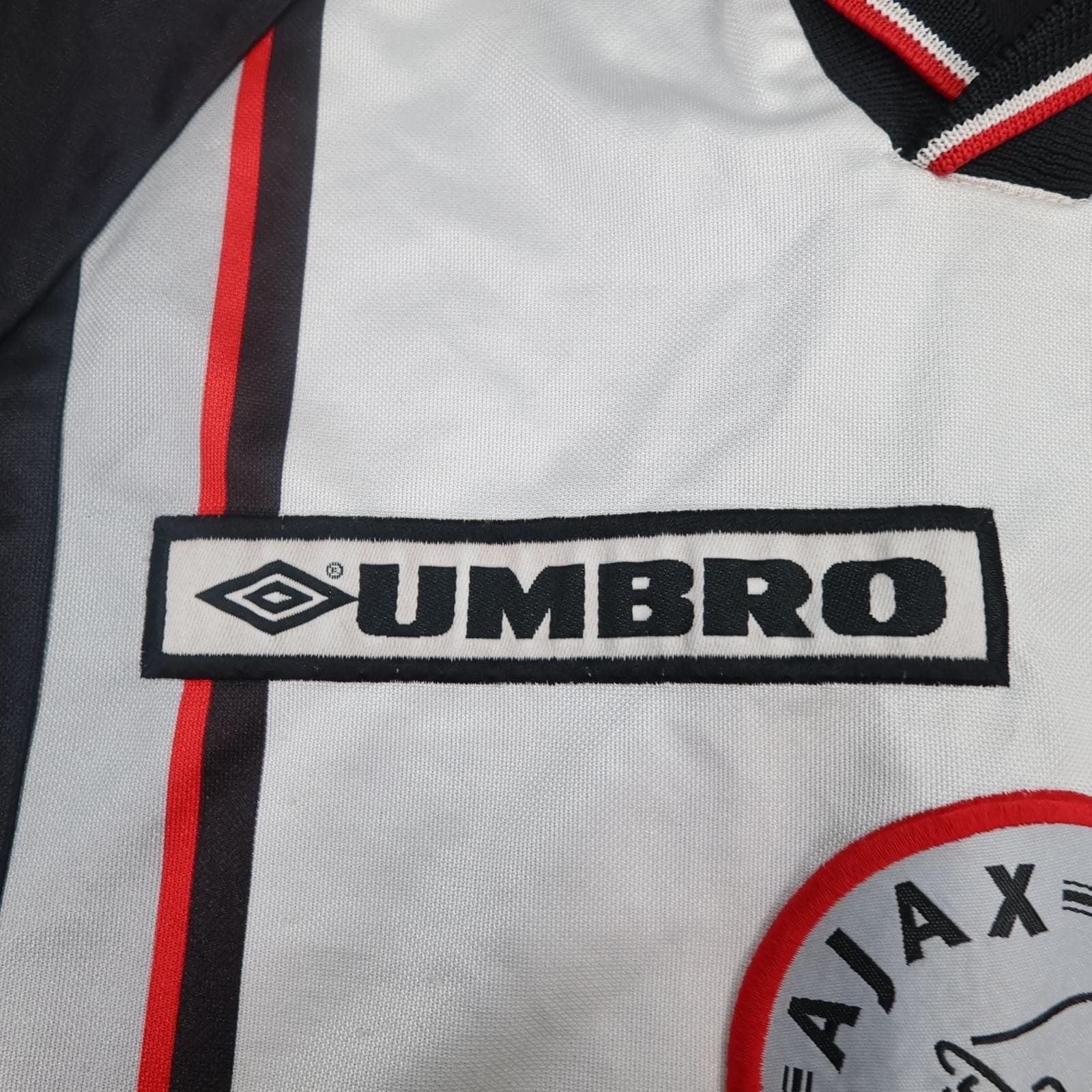 Vintage Ajax Shirt Mens Large Black Away 1998 1999 Umbro ABN AMRO 90s Jersey photo 5