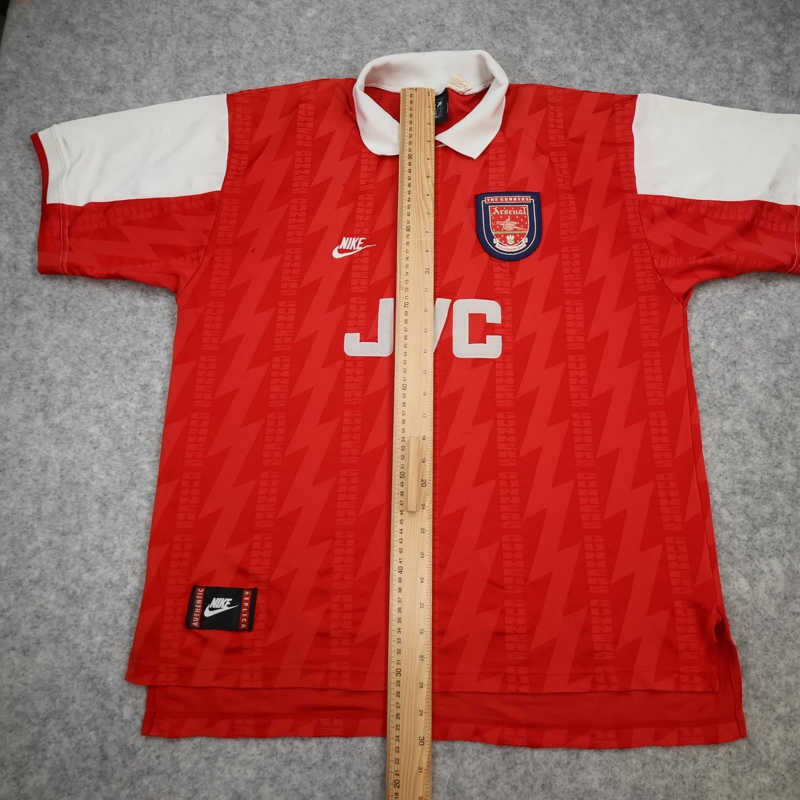 Vintage Arsenal Shirt Mens Extra Large Home 1994 1996 Football Nike JVC Jersey photo 13