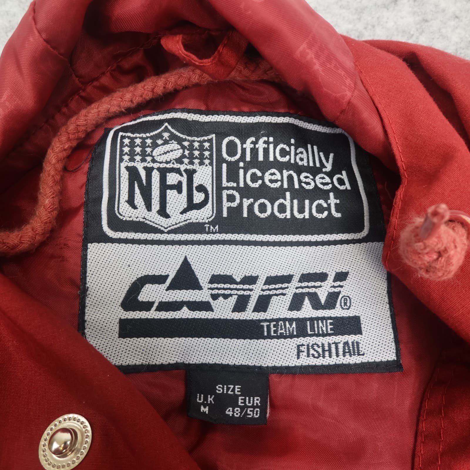 Vintage Washington Redskins Jacket Medium Hooded NFL Campri Team Line 90's Long photo 9