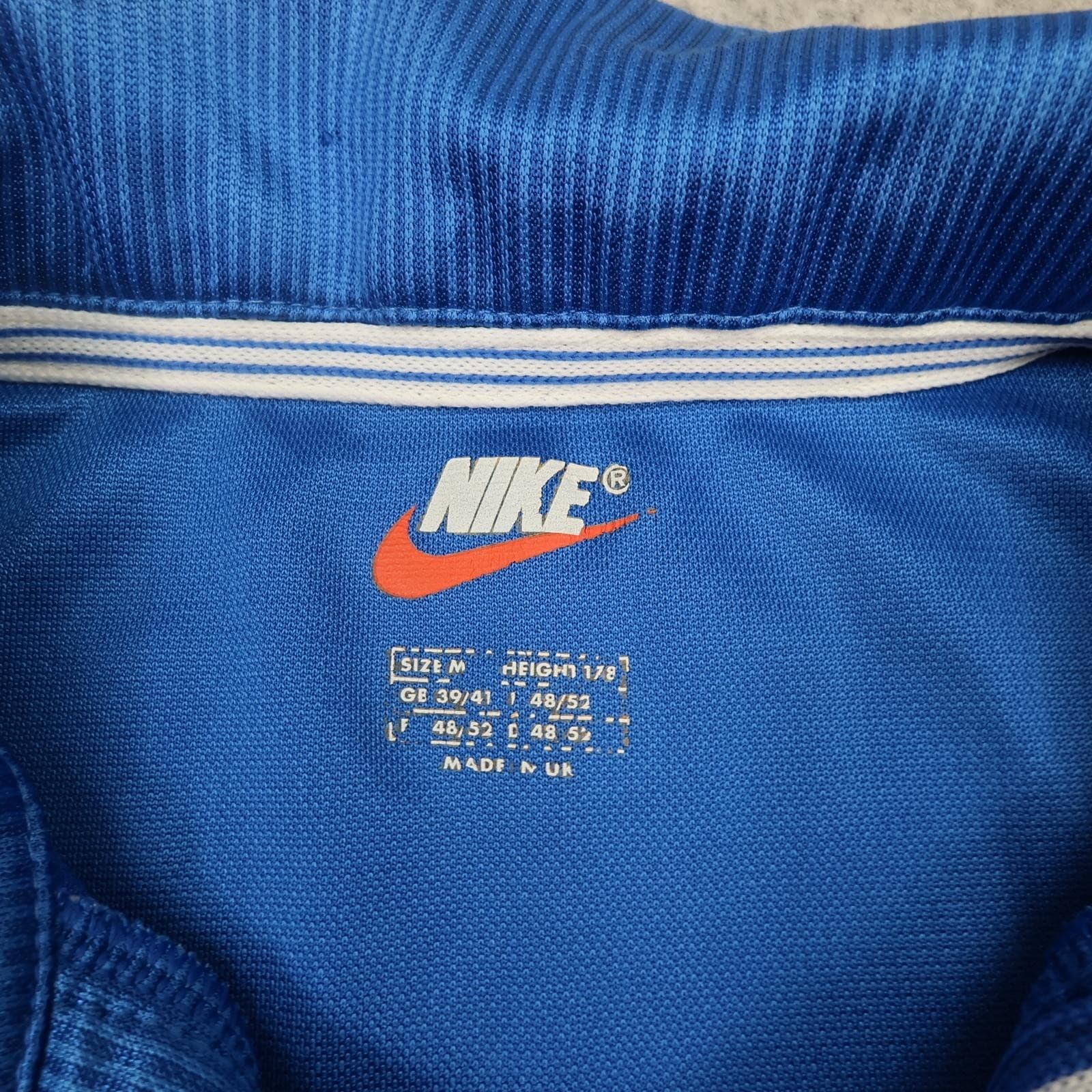 Vintage Italy Home Shirt Mens Medium Blue 1997 1998 Nike Dri Fit FIGC Jersey photo 5