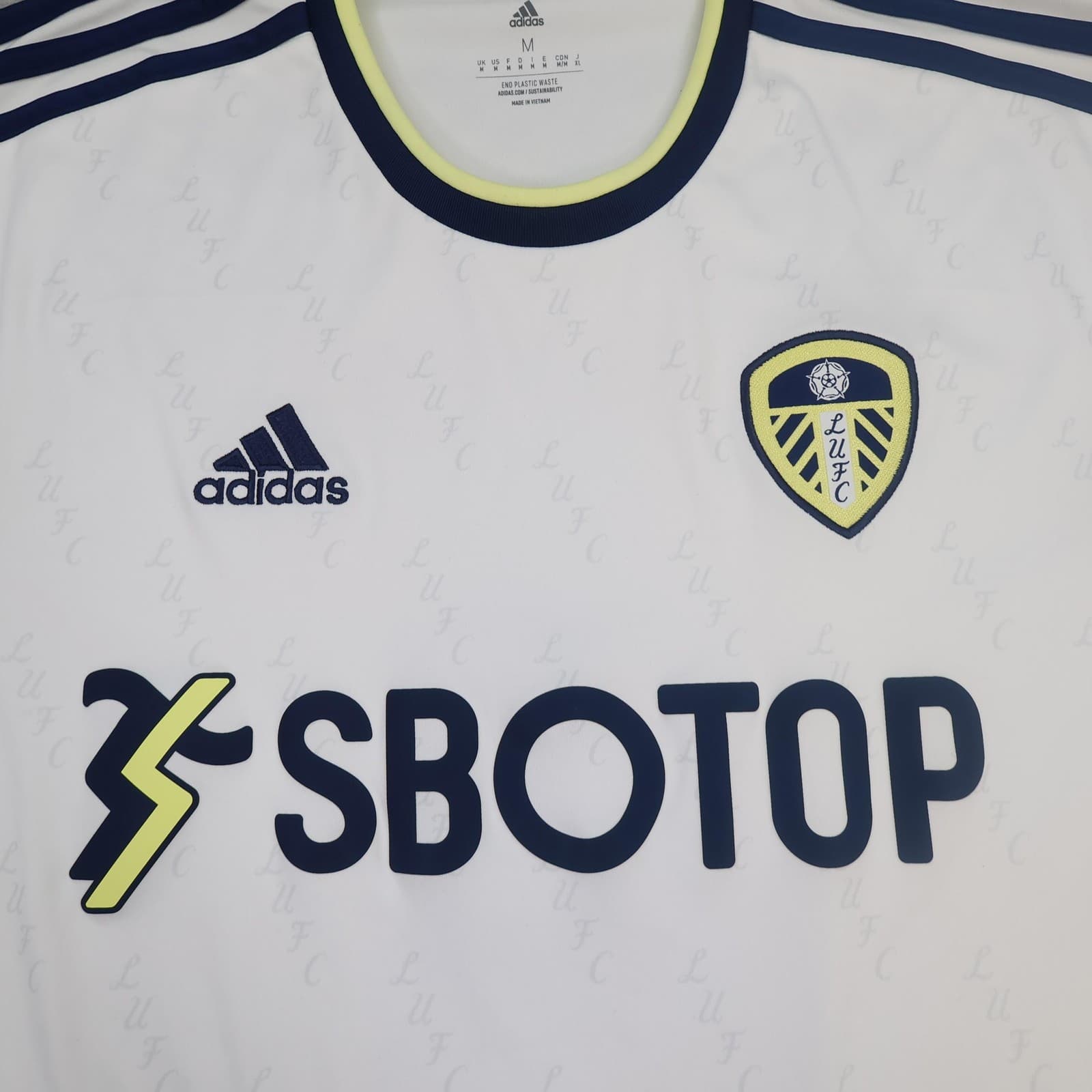 Leeds United Shirt Mens Medium White Home 2022 2023 EPL Football Adidas SBOTOP photo 3