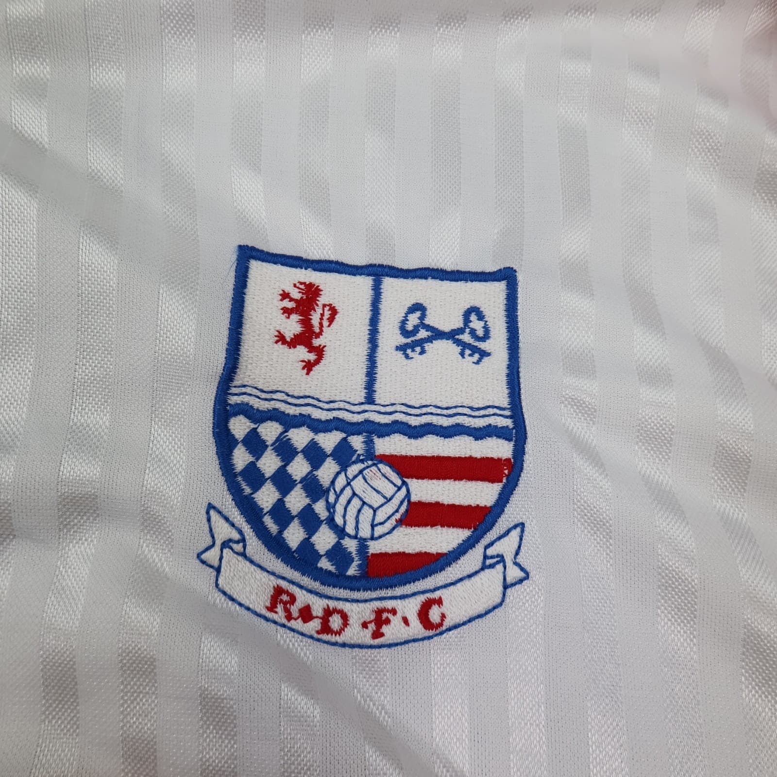 Vintage Rushden and Diamons Shirt Large White Red Home Kit 1995 1997 Cica Jersey photo 4