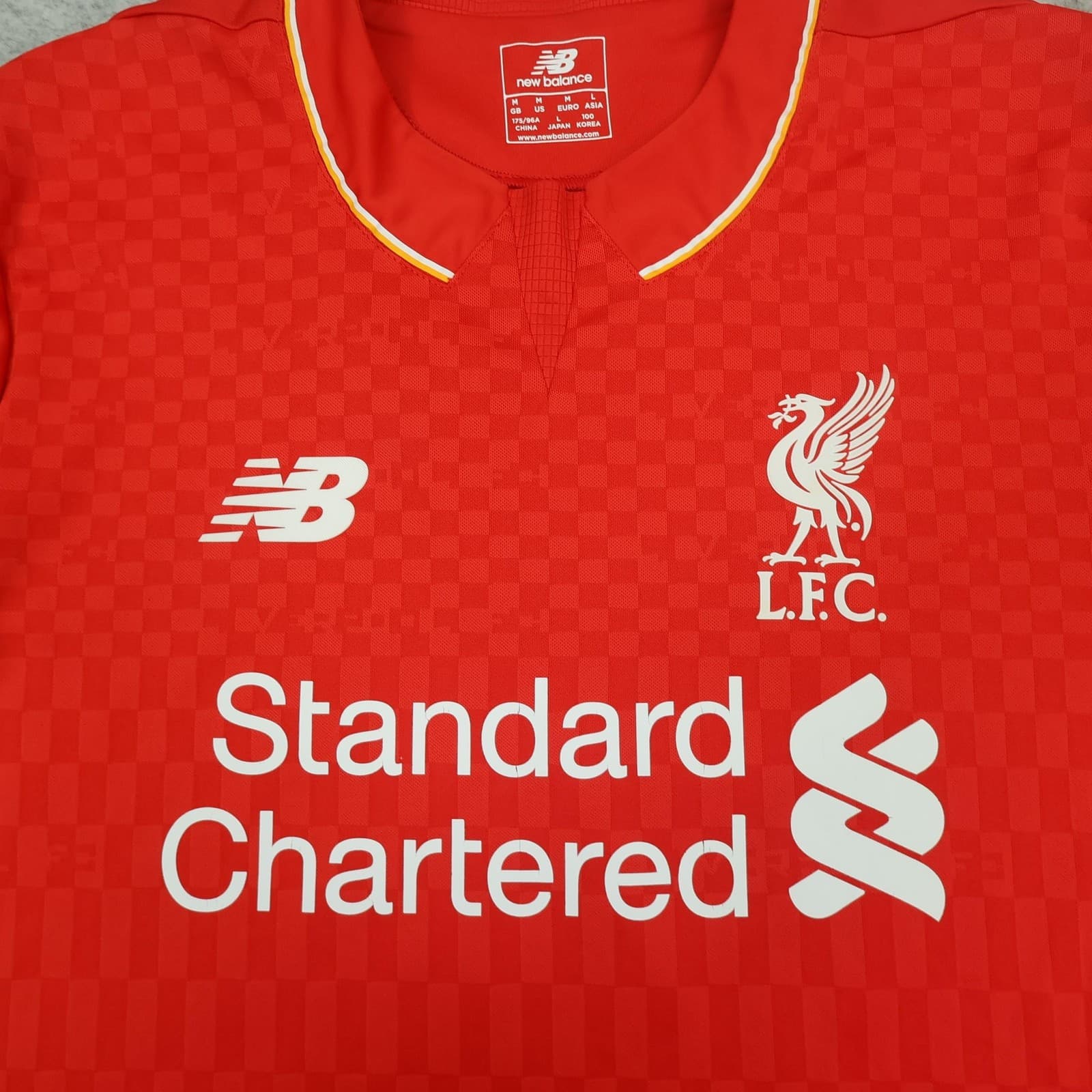 Liverpool Shirt Mens Medium Home Kit 2015 2016 Red New Balance Joe Allen Soccer photo 7