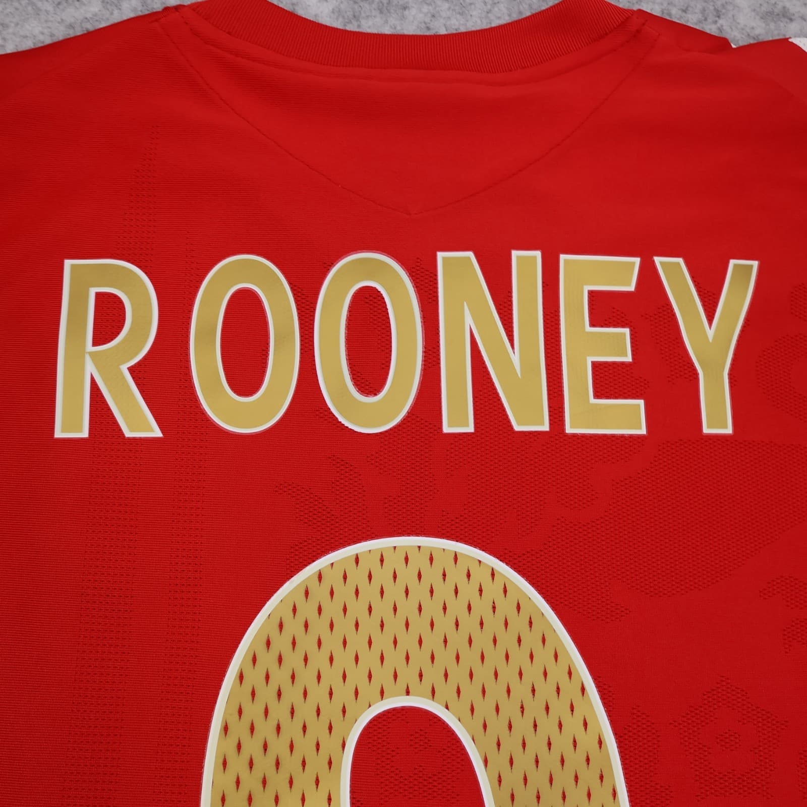 England Football Shirt Large Red Away Kit 2006 2007 2008 Umbro Wayne Rooney 9 photo 17