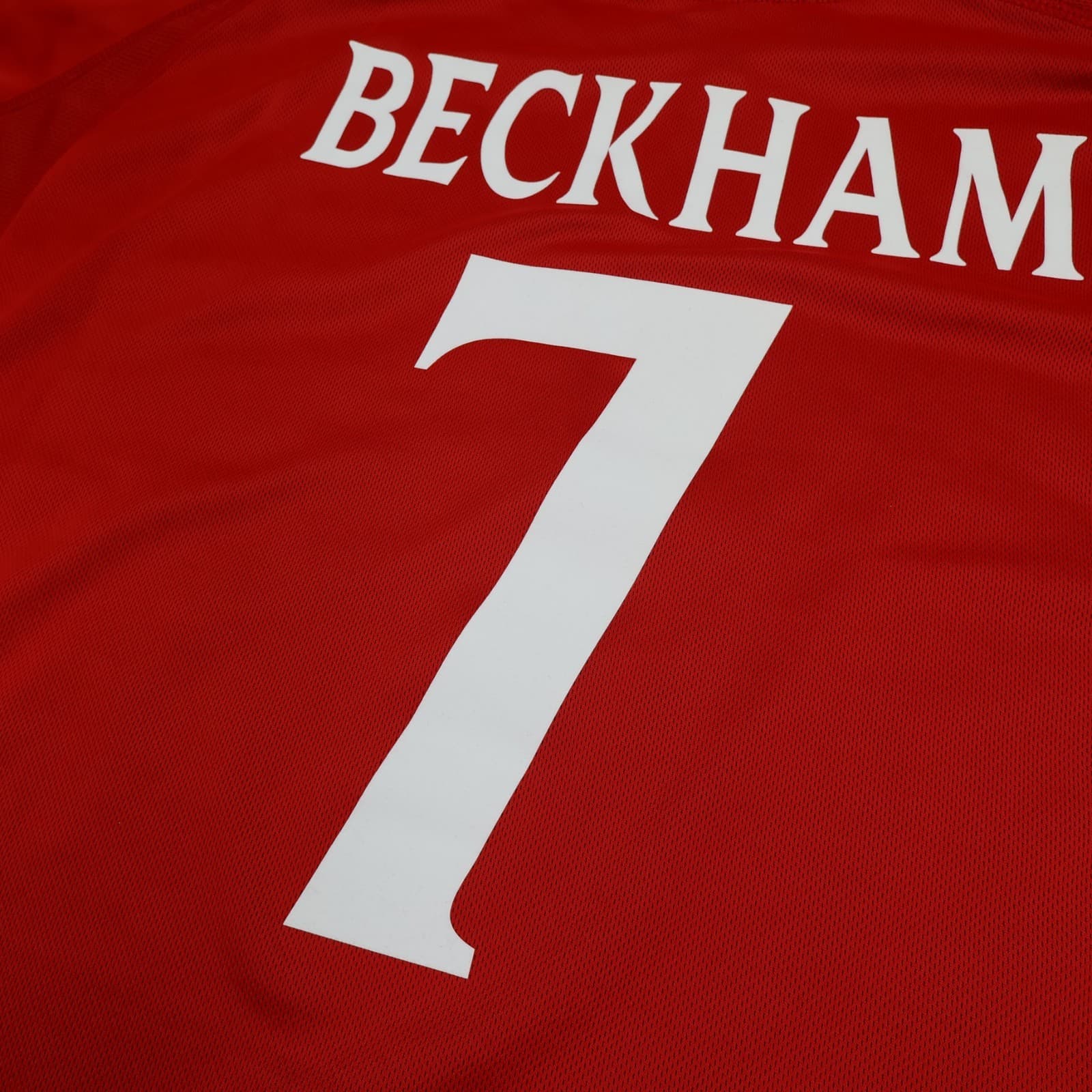 England Football Shirt Extra Large Red Away Kit 2002 2004 Jersey David Beckham photo 7
