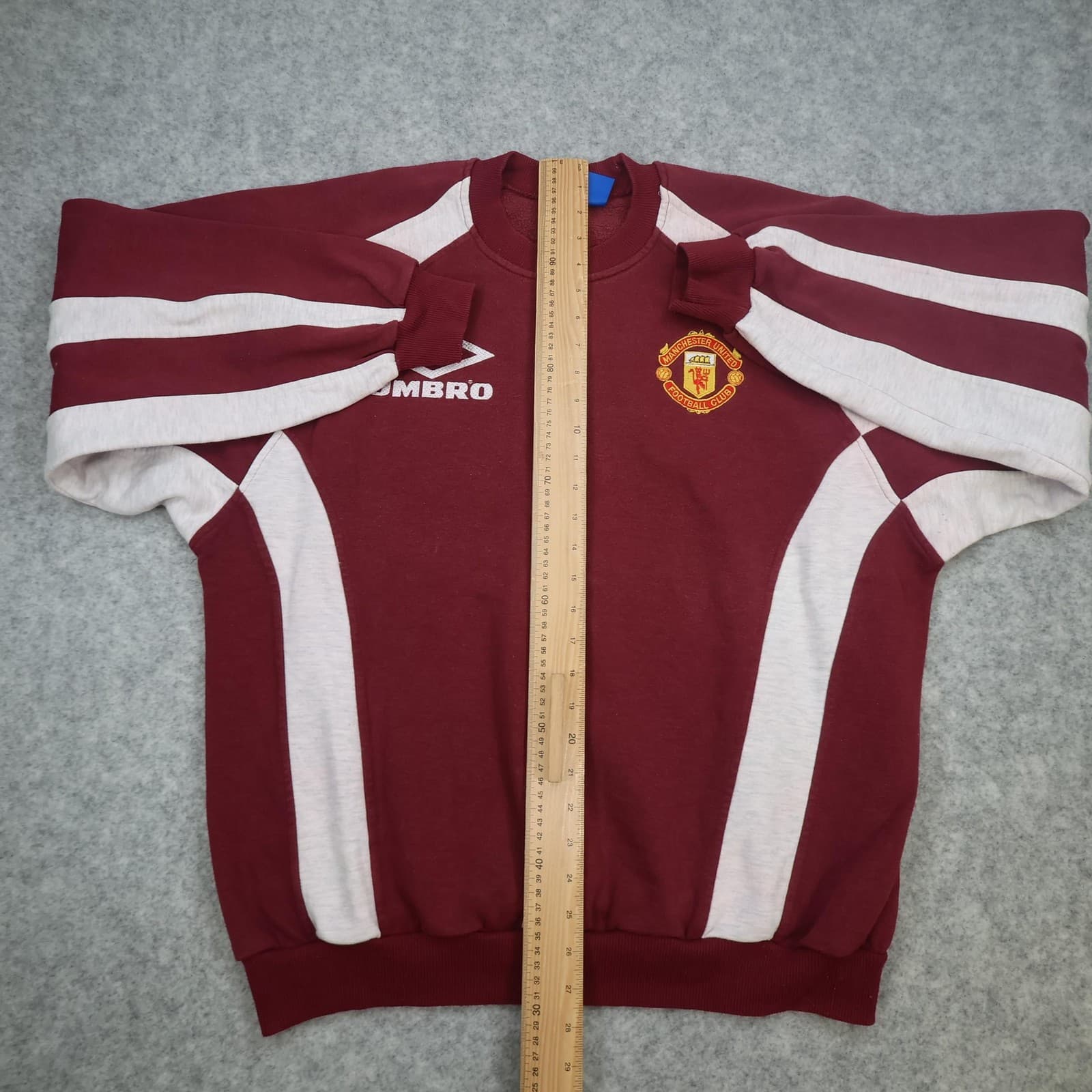 Vintage Manchester United Training Sweatshirt Mens Large 1996 Umbro Sharp Soccer photo 10
