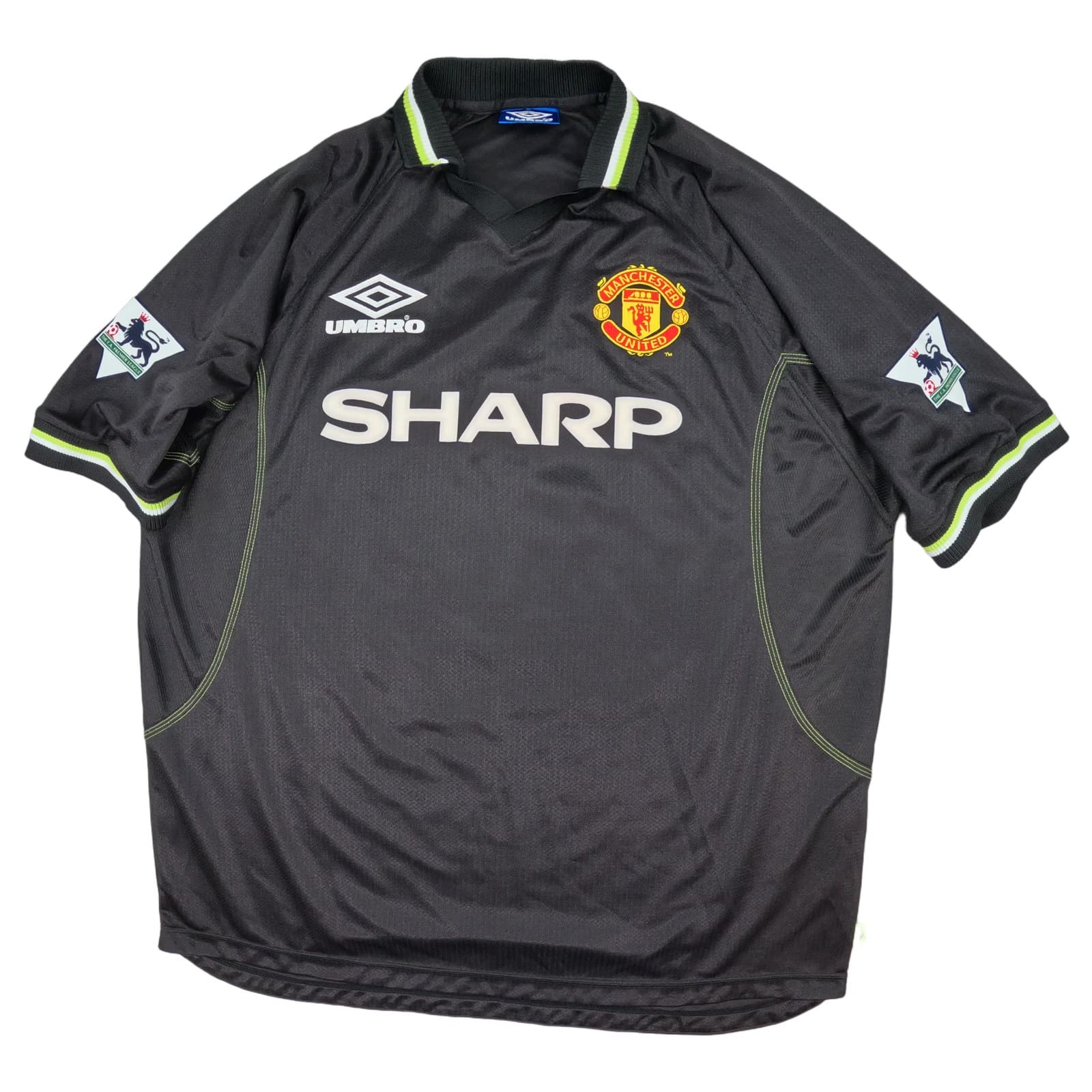 Manchester United Football Shirt 2XL Black Third 1998 1999 Umbro Solskjaer 20 photo 2