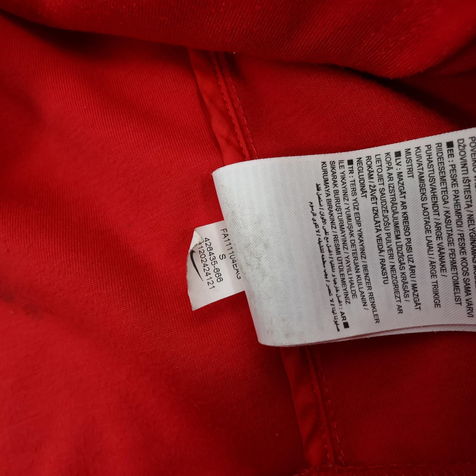 Arsenal Jacket Mens Small Red EPL Football Nike Tracksuit Training 2011 2012 photo 7