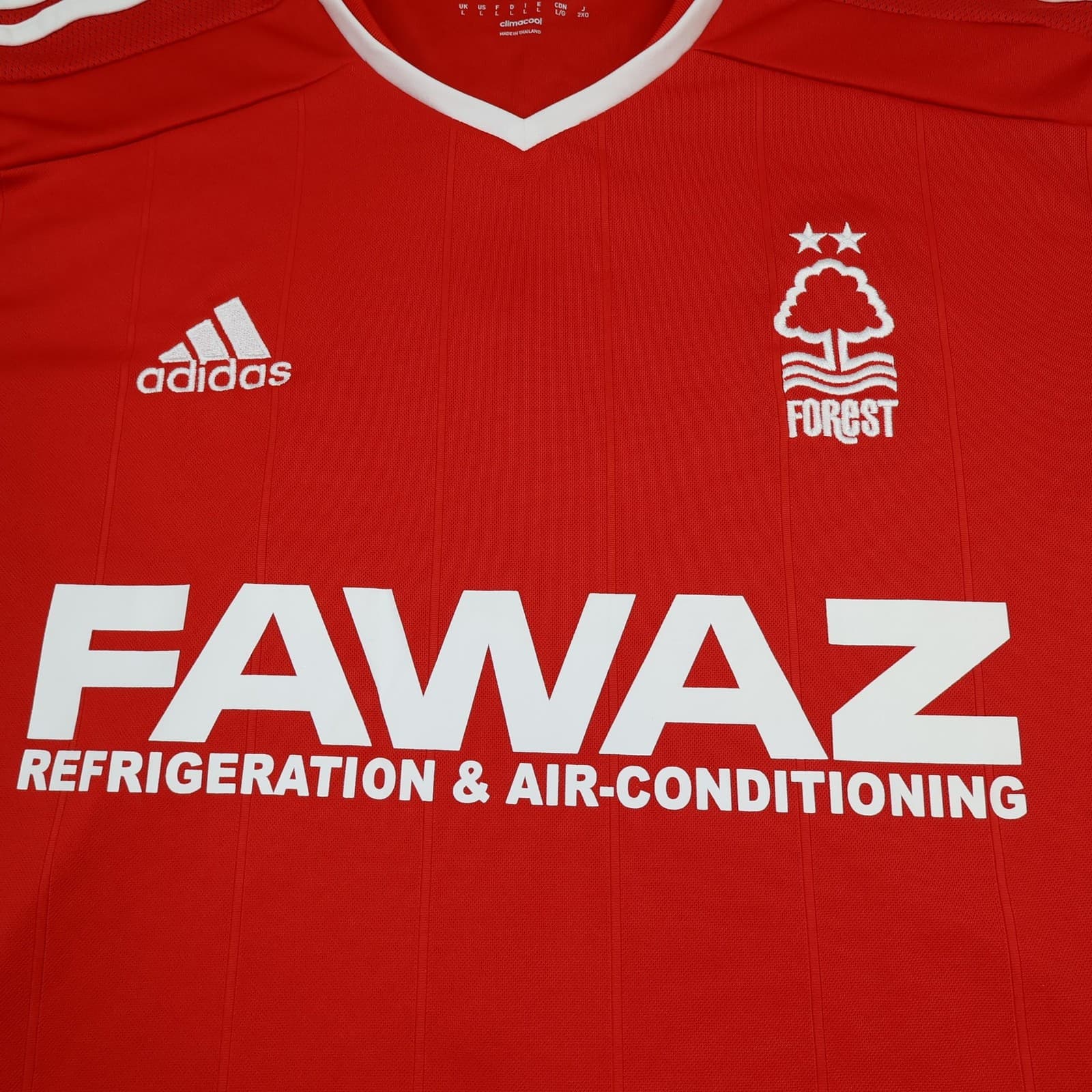 Nottingham Forest Shirt Mens Large Red Home 2014 2015 Adidas Stuart Pearce 3 photo 3