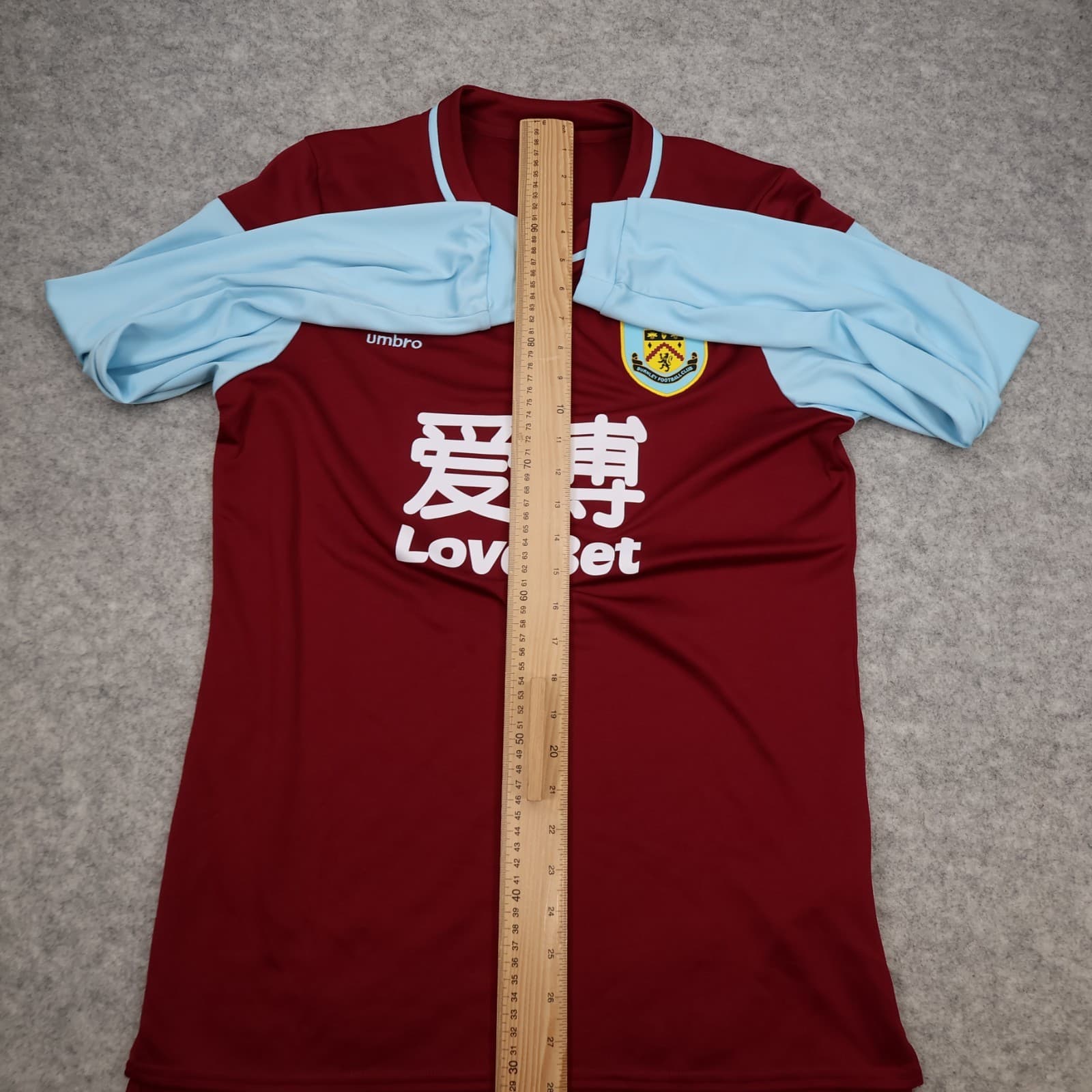 Burnley Football Home Medium Shirt Umbro Long sleeve 2020 2021 photo 13