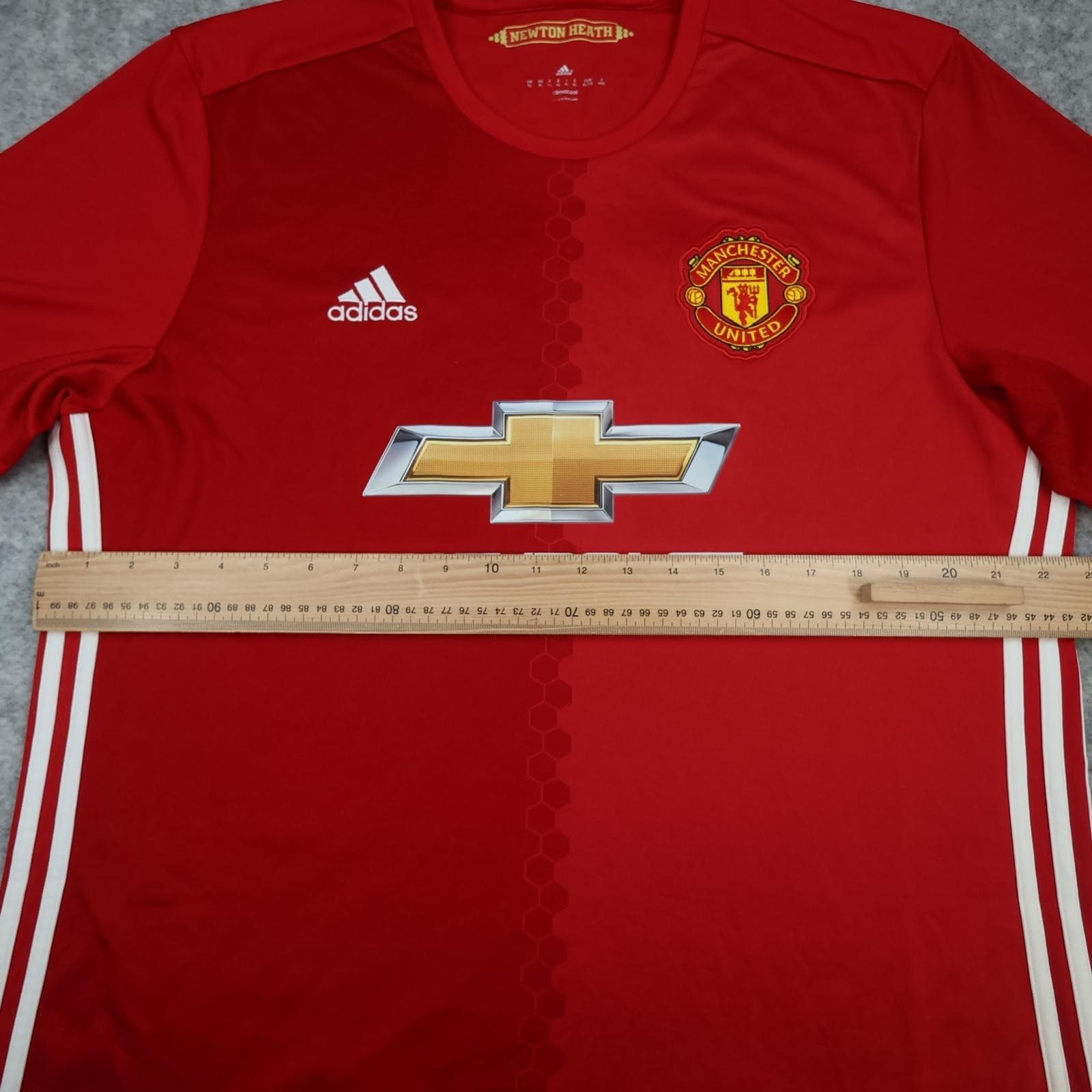 Manchester United Shirt Mens XL Red Home 2016 2017 Football Adidas Shaw 23 photo 9
