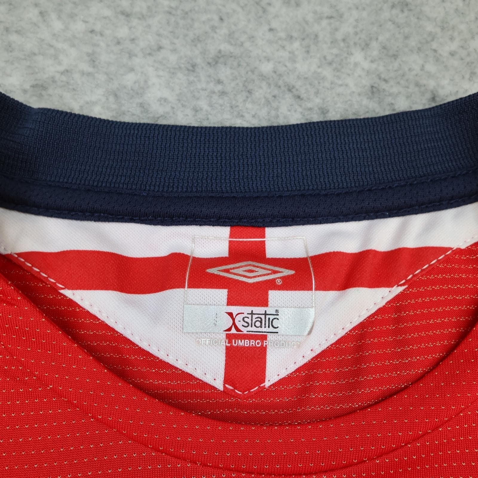 Vintage England Away Shirt Mens XXL Red 2004 2006 Football Umbro Beckham 7 Top photo 11