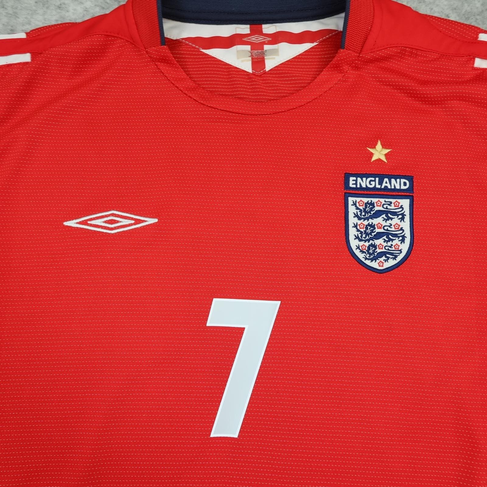 Vintage England Away Shirt Mens 2XL Red 2004 2006 Football Umbro Beckham 7 photo 7