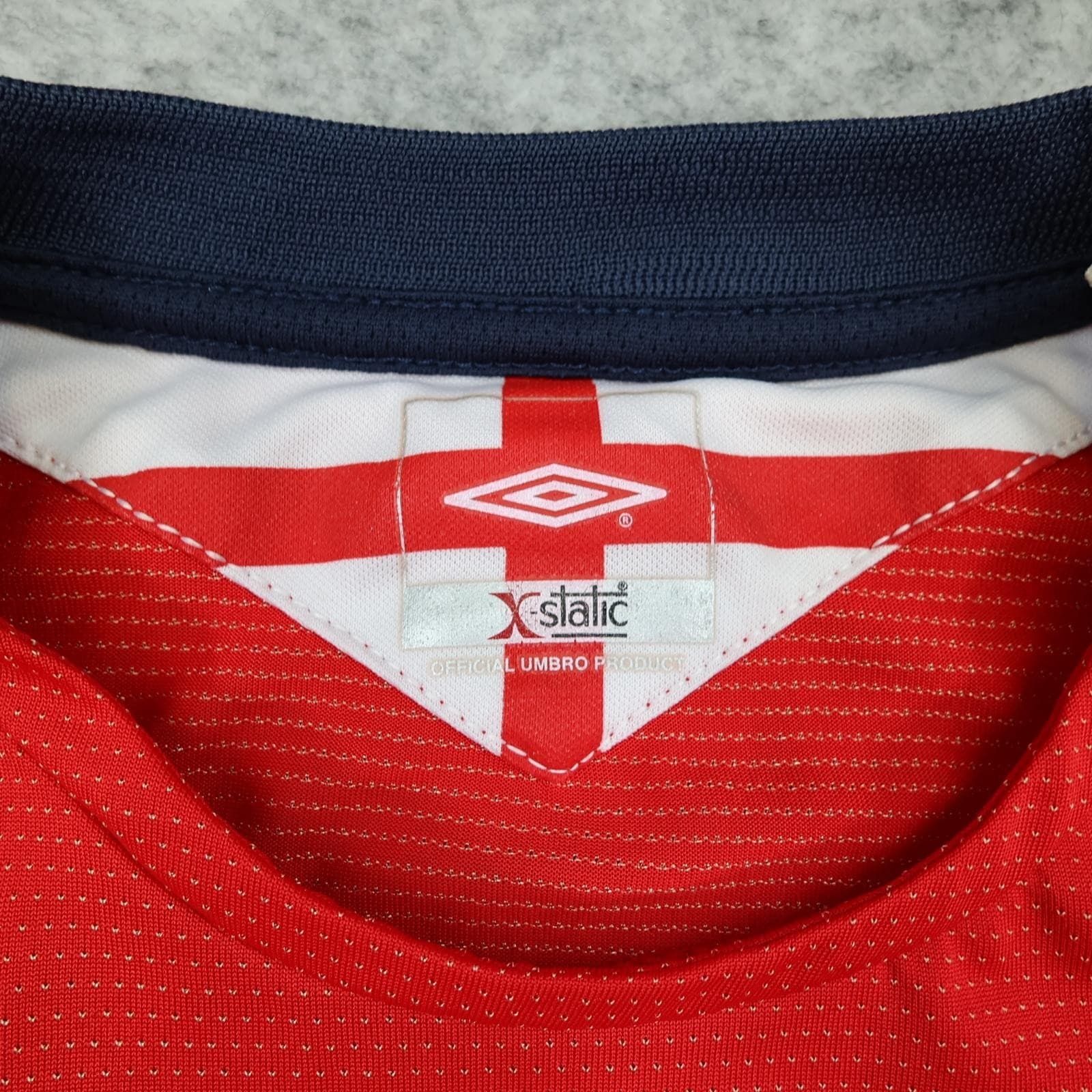 Vintage England Away Shirt Boys 13-14 Years Red 2004 2006 Football Umbro Jersey photo 5