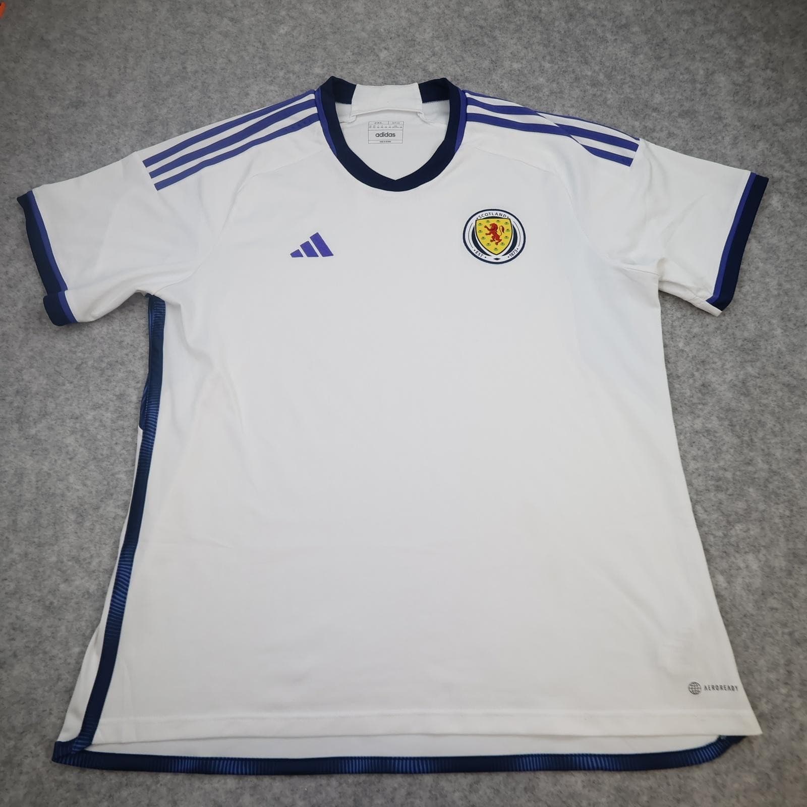Scotland Shirt Mens 2XL Away 2022 2023 Football Jersey Adidas Slim Fit White