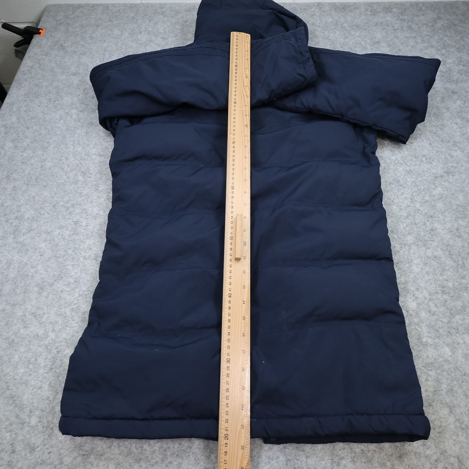 Vintage Real Madrid Jacket Mens Medium Navy Football Hooded Padded Winter Coat photo 12