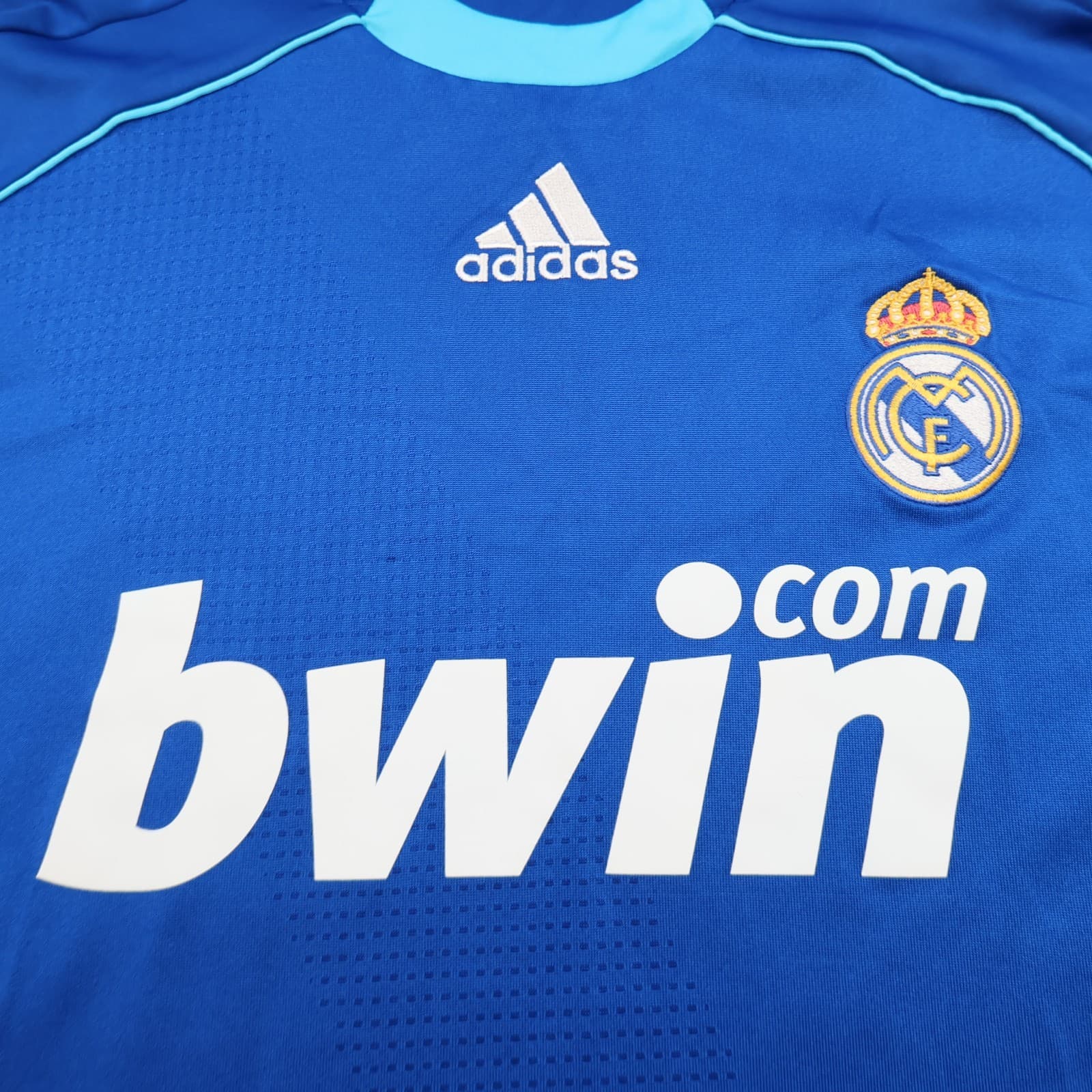 Real Madrid Shirt Extra Large Blue Away Kit 2008 2009 Adidas Football Jersey photo 3