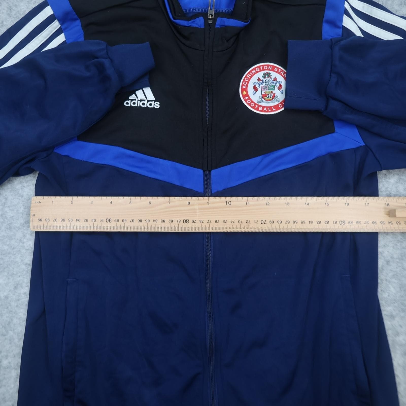 Accrington Stanley Jacket Mens Medium Blue 2018 2019 Football Adidas Track Top photo 8