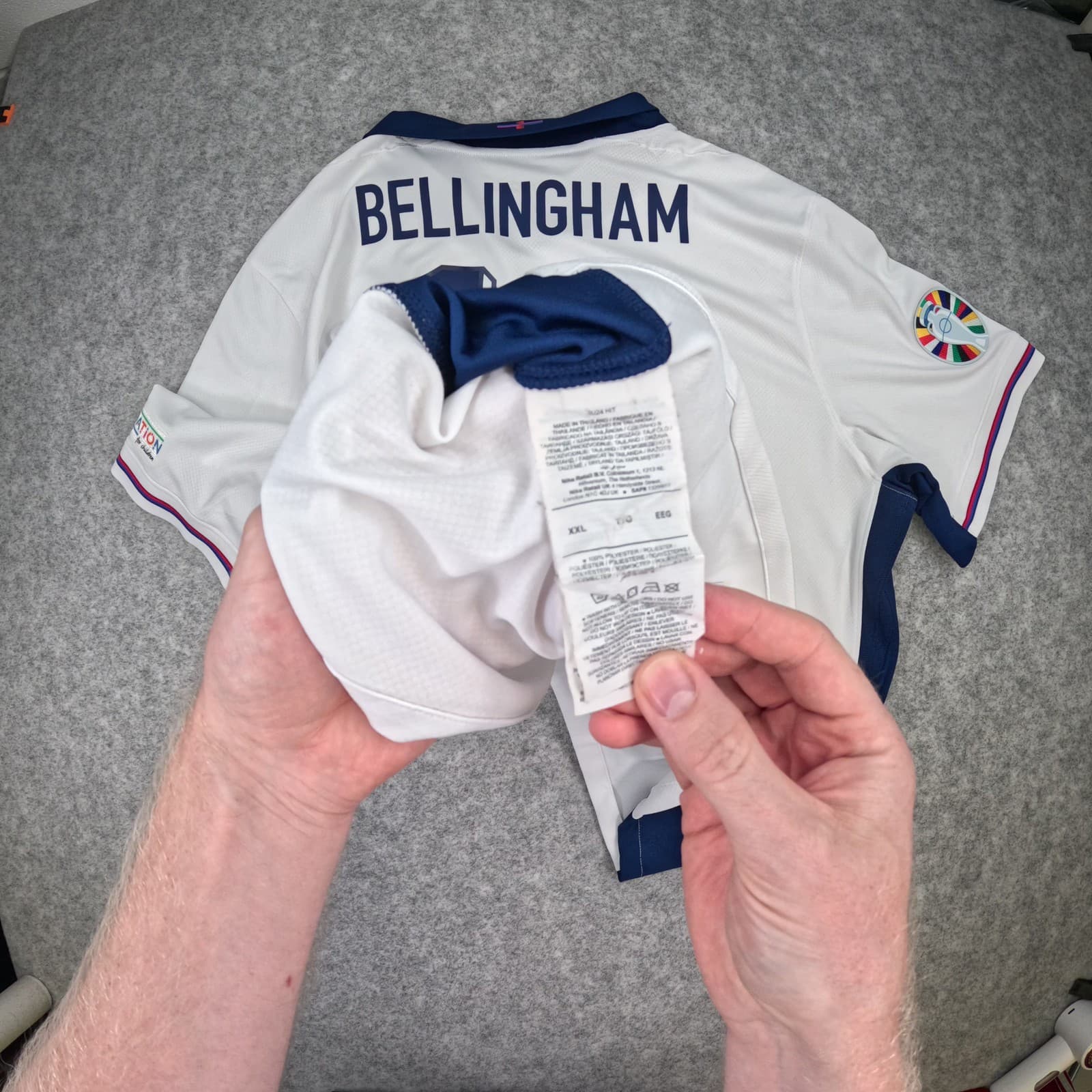 England Football Shirt 2XL White Home 2024 2025 Nike Jude Bellingham 10 Jersey photo 3