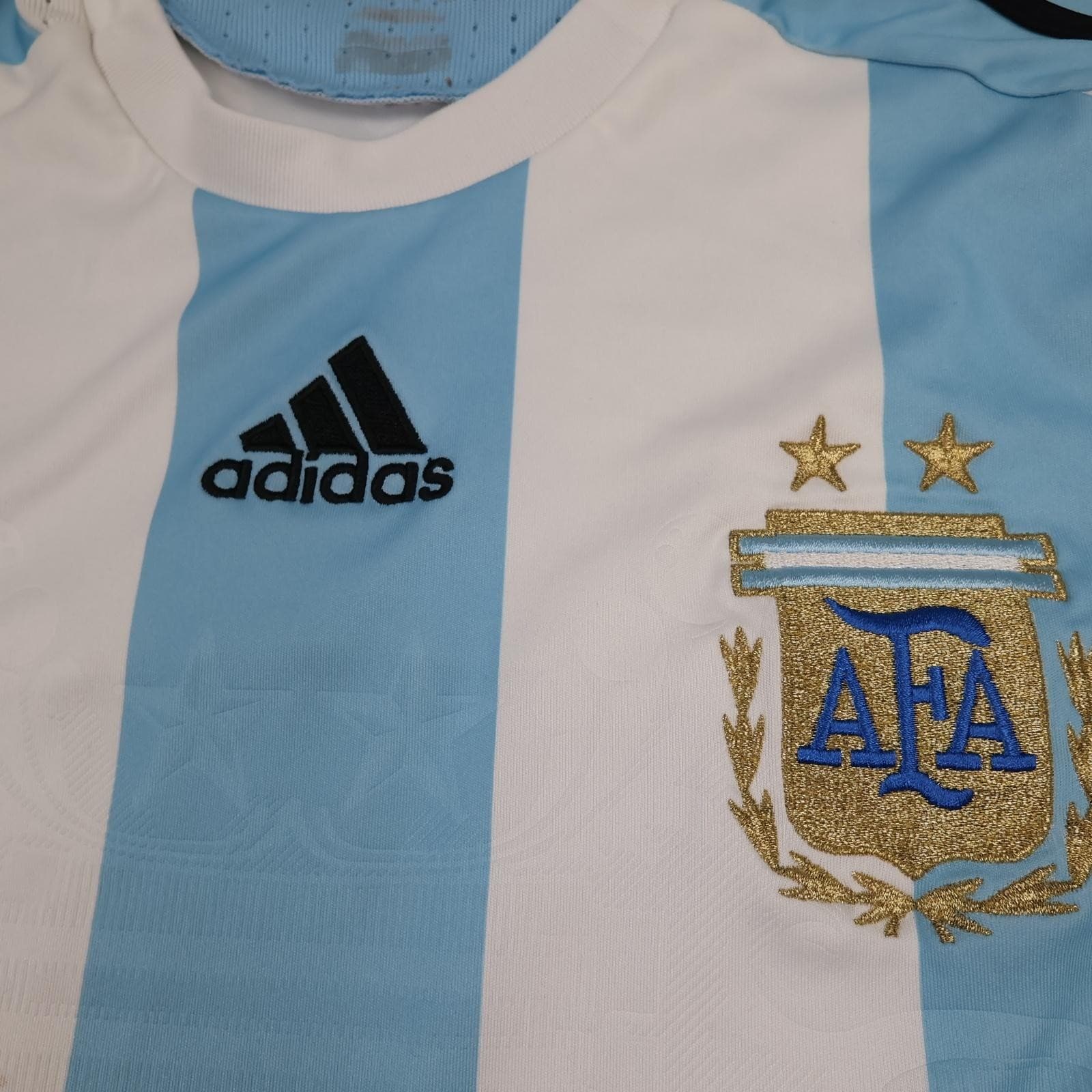 Argentina Home Shirt Mens Medium Blue 2007 2009 Football Adidas AFA Jersey photo 3