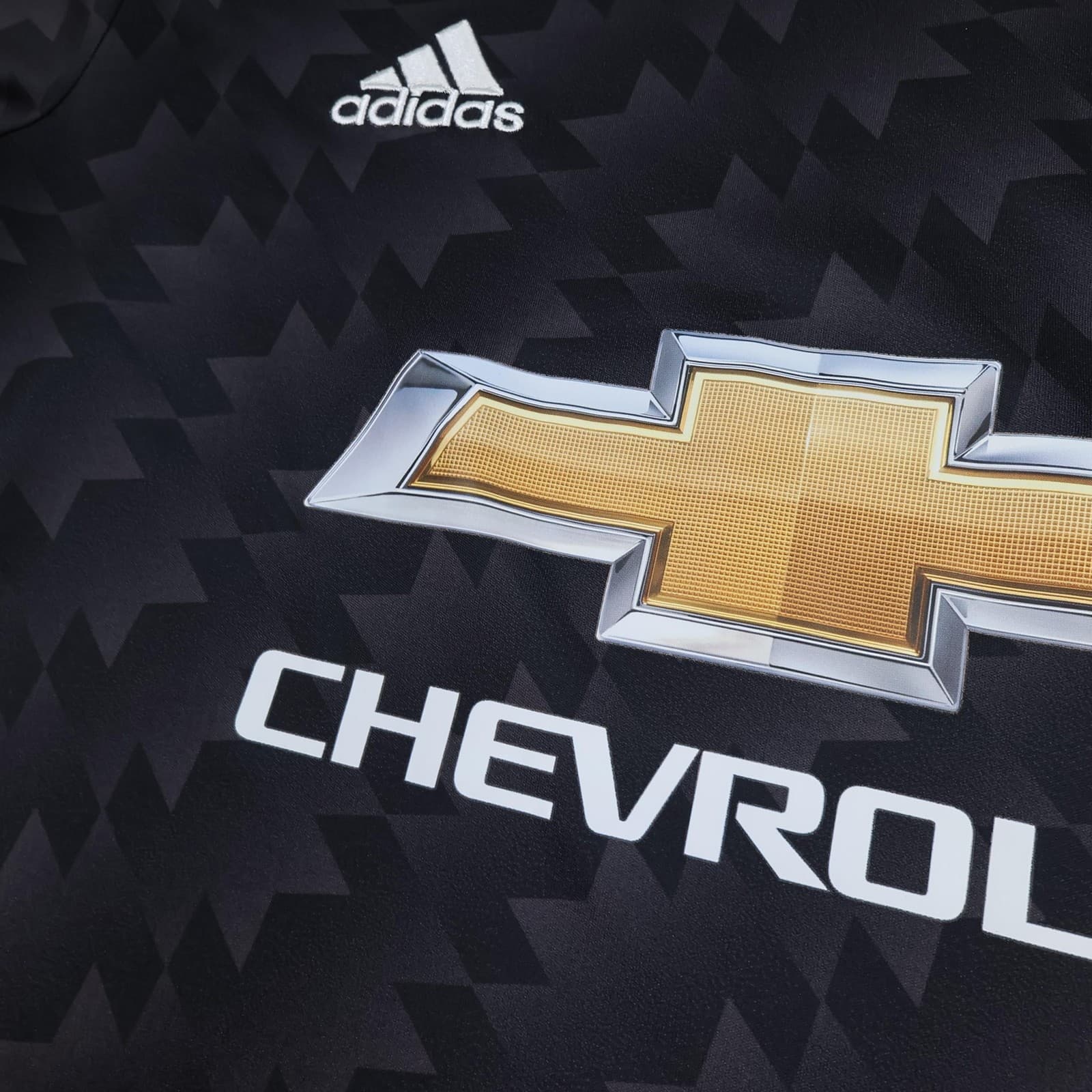 Manchester United Away Shirt Mens Large Black 2017 2018 Adidas Chevrolet Jersey photo 5