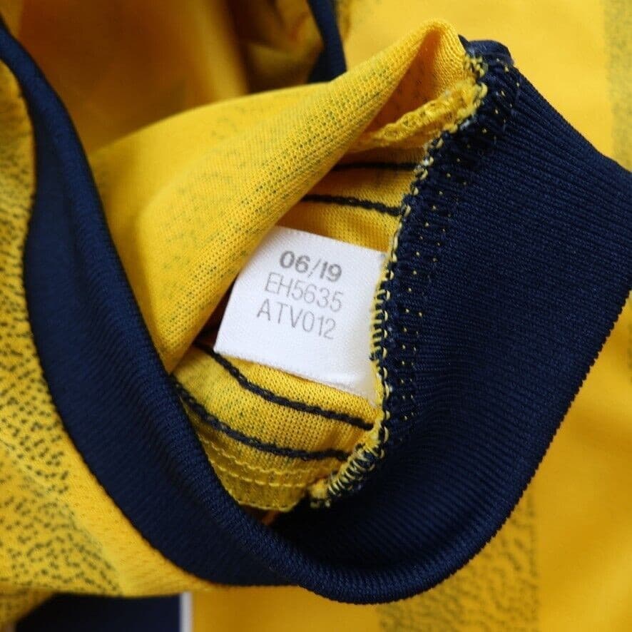 Arsenal Shirt Medium Yellow Away Kit 2019 2020 Adidas Soccer Jersey Saka 77 photo 12