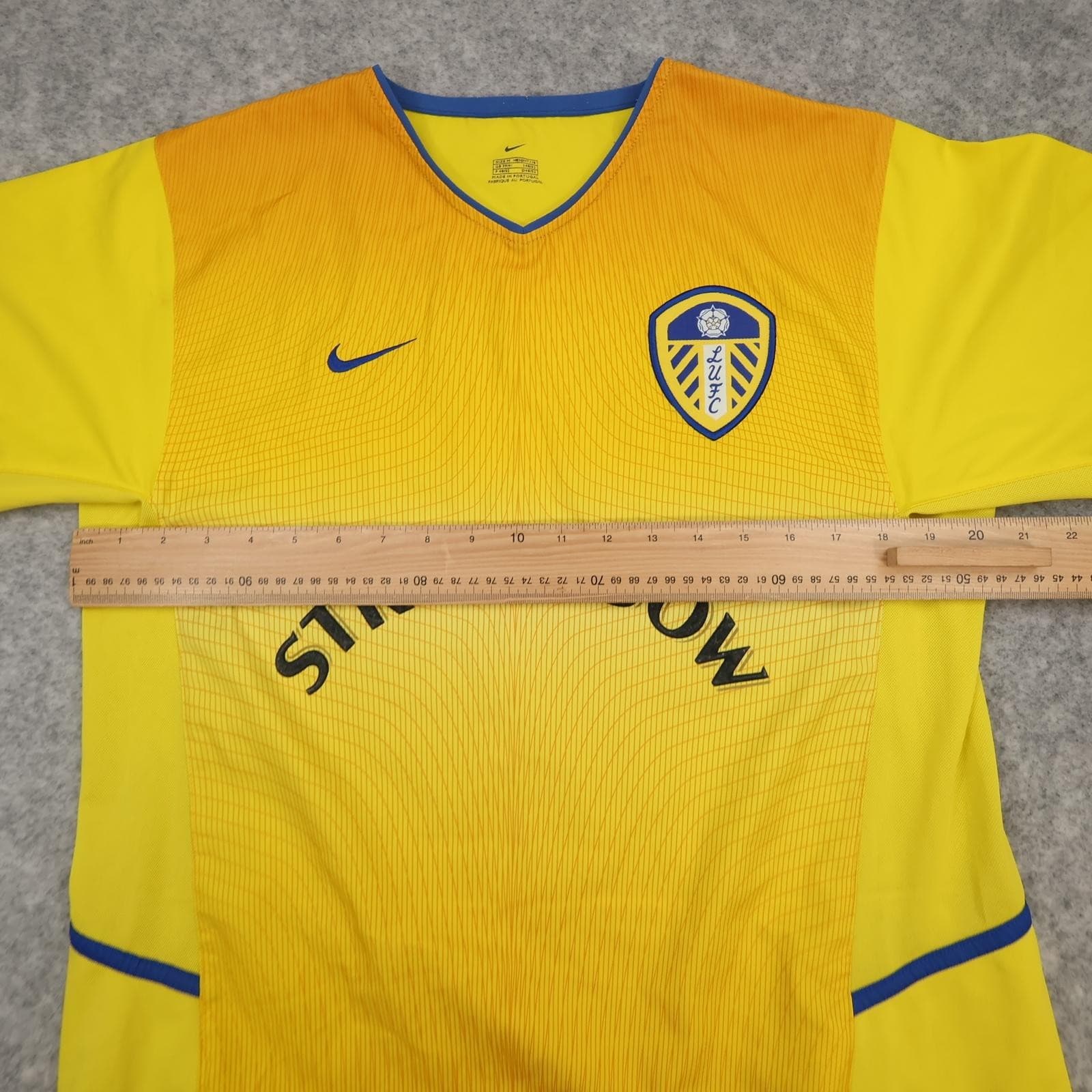 Vintage Leeds United Shirt Mens Medium Yellow Away 2000 2002 Nike Strongbow photo 11
