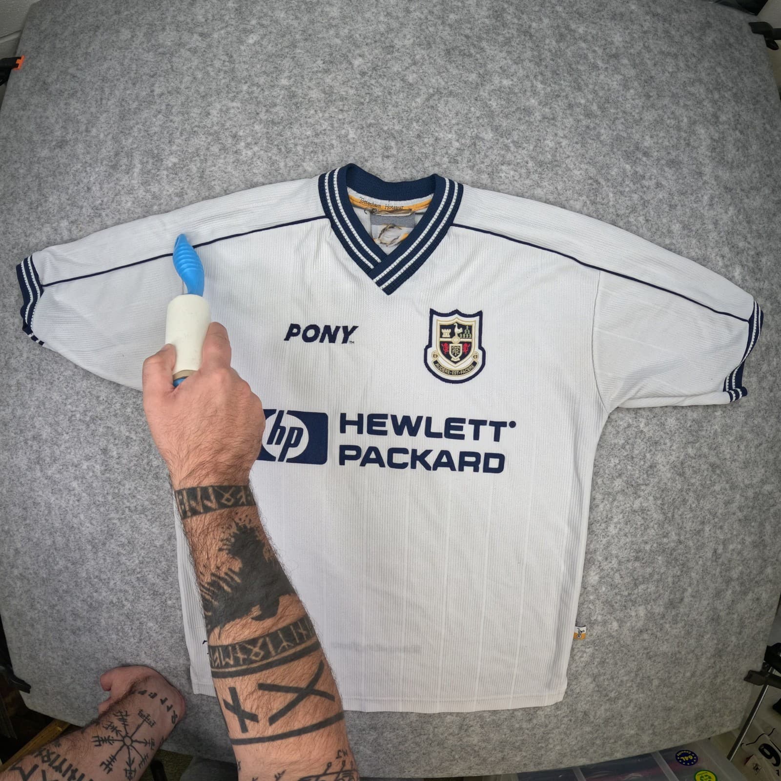 Tottenham Hotspur Football Shirt Small 1997 1999 White Home Pony Soccer Jersey photo 3