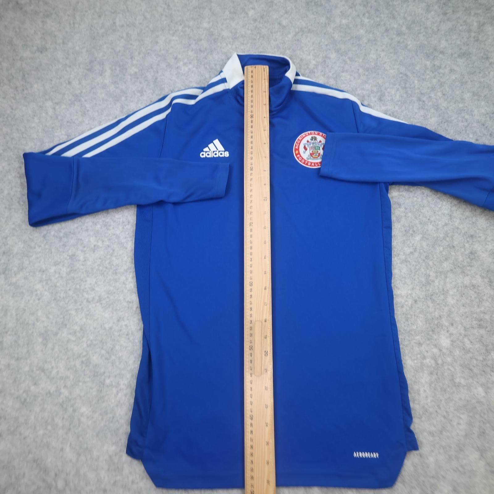 Accrington Stanley Training Top Mens Small Blue EFL Football Adidas 1/4 Zip photo 11