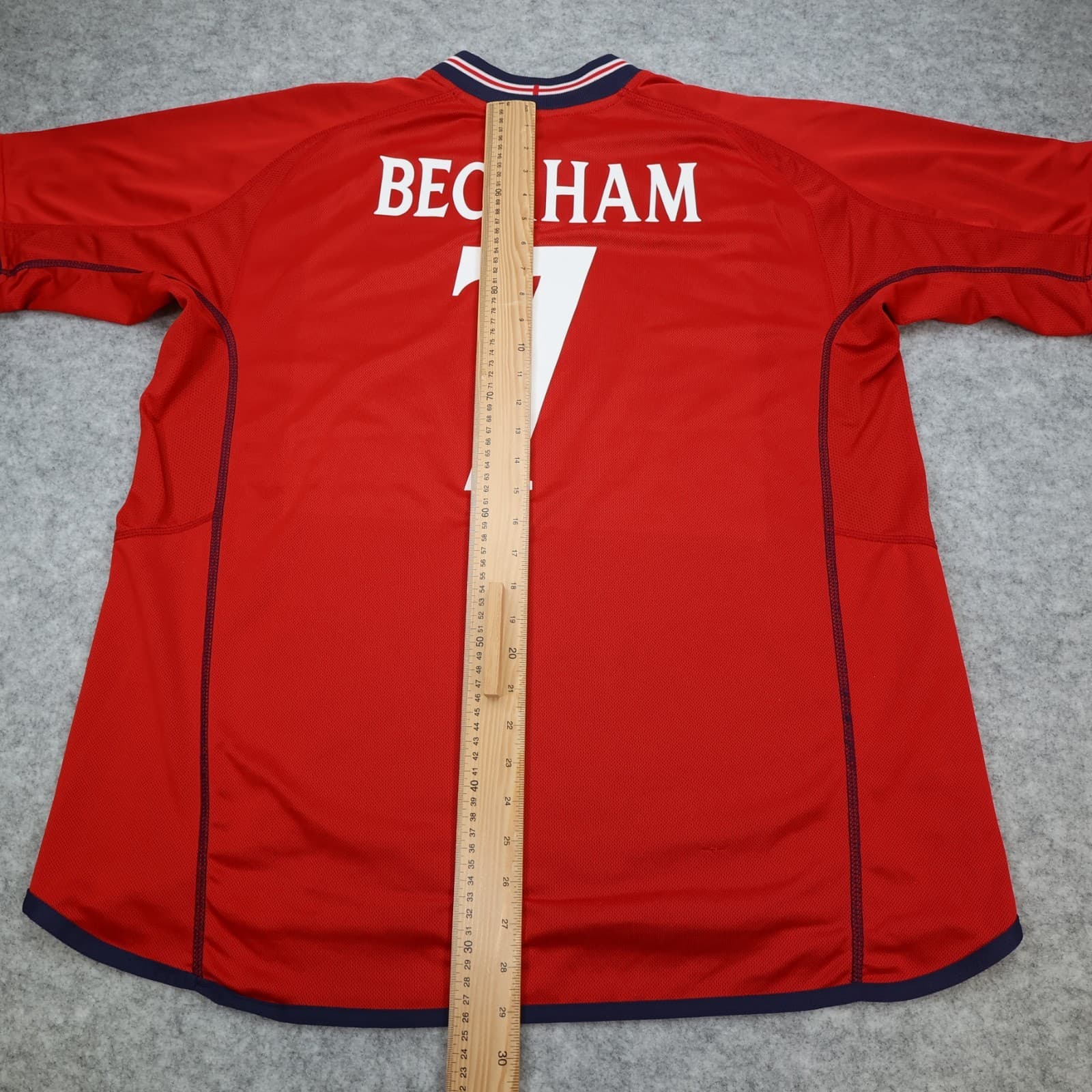 England Football Shirt Extra Large Red Away Kit 2002 2004 Jersey David Beckham photo 10