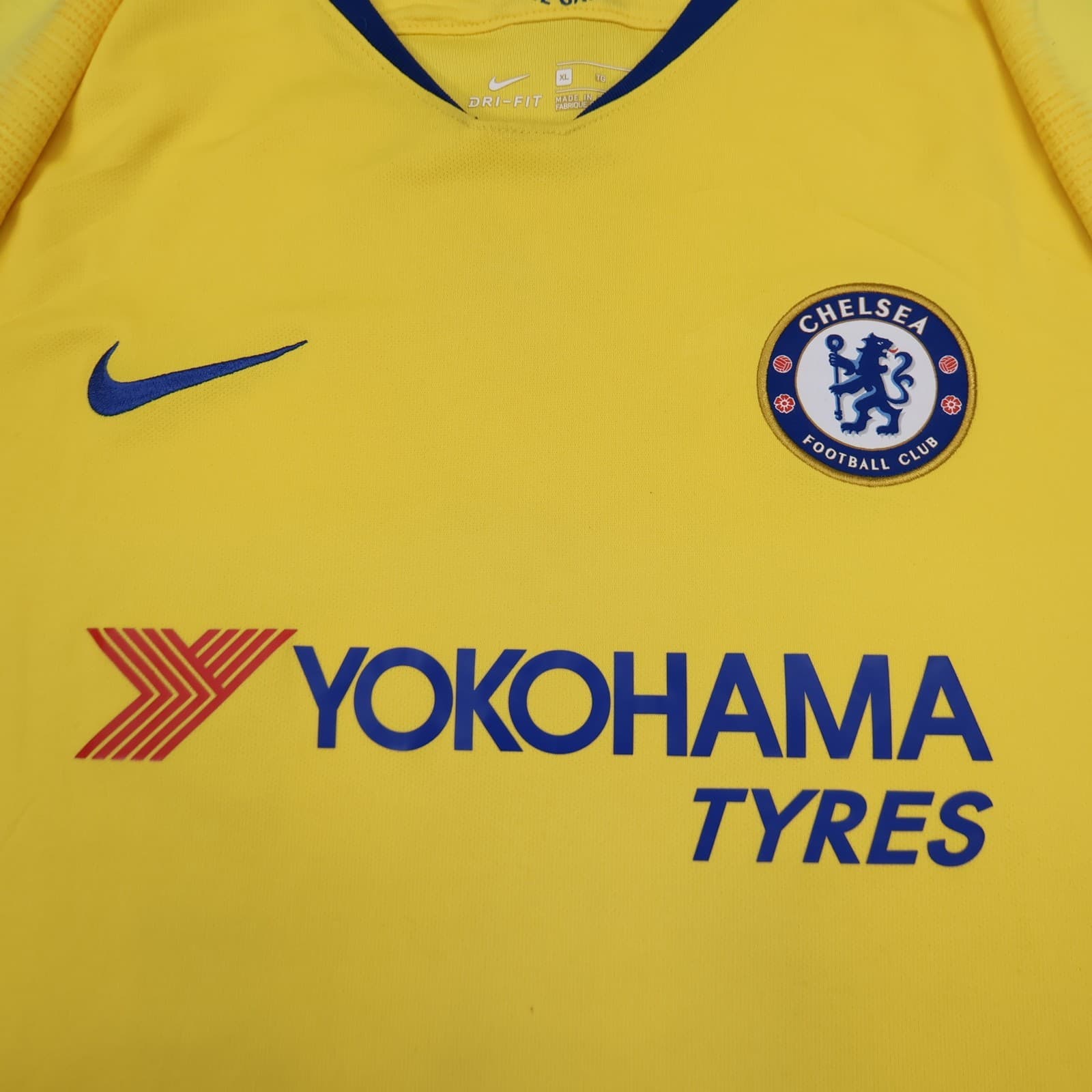 Chelsea Shirt Extra Large Yellow Away Kit 2018 2019 Nike Jersey Eden Hazard 10 photo 4