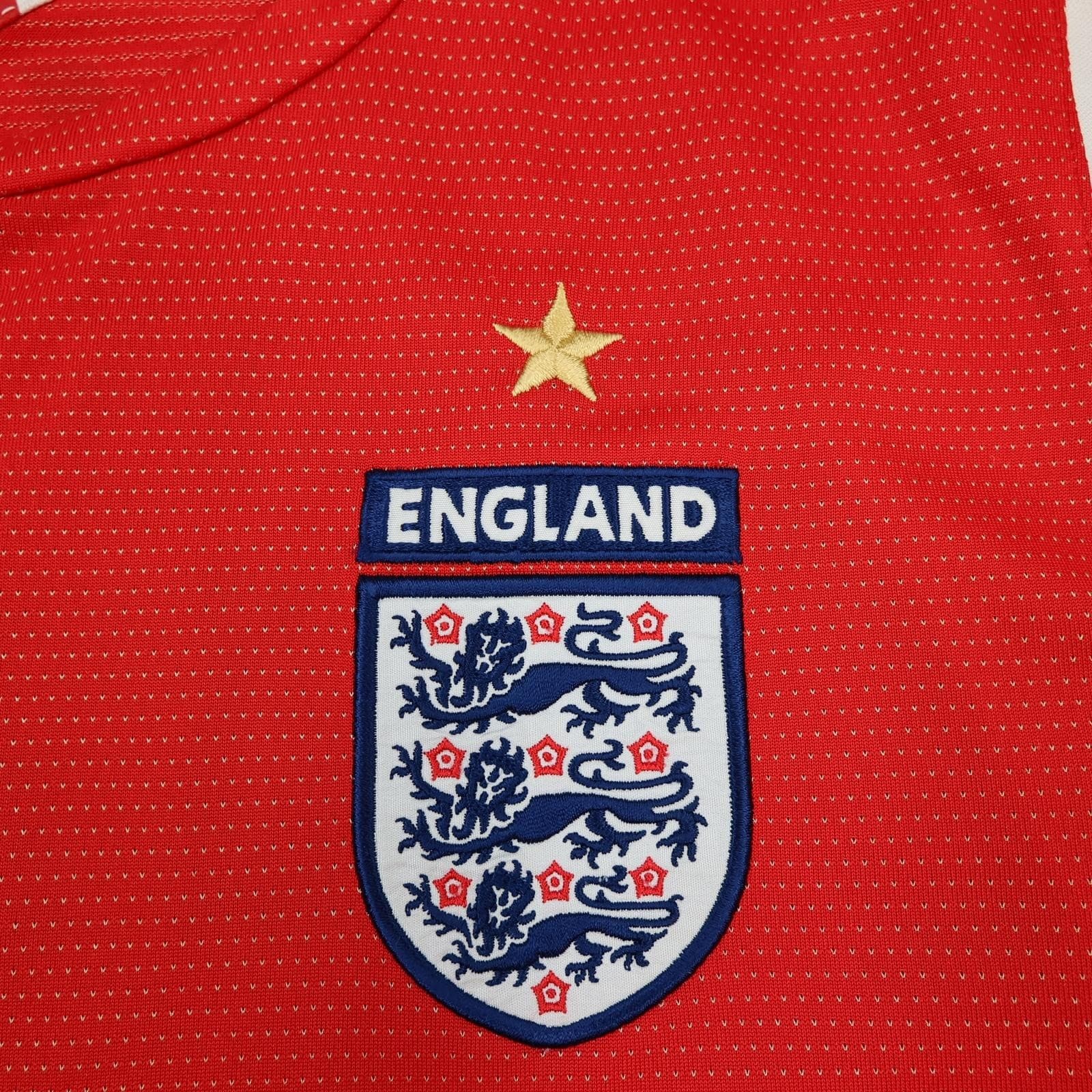Vintage England Away Shirt Mens Medium Red 2004 2006 Football Umbro Beckham 7 photo 8