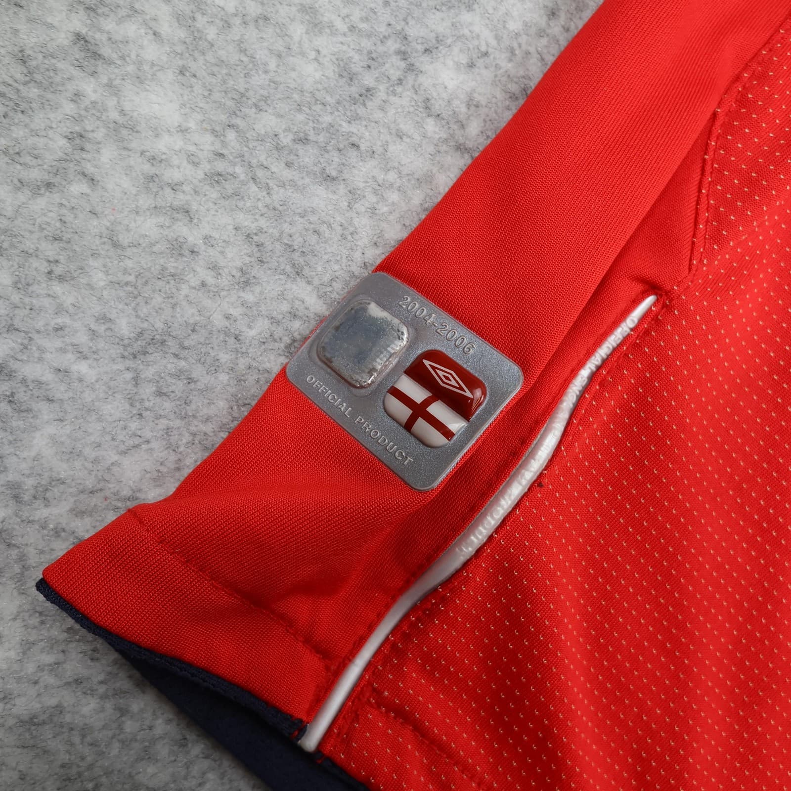 Vintage England Away Shirt Mens Small Red 2004 2006 Football Umbro Beckham 7 photo 8
