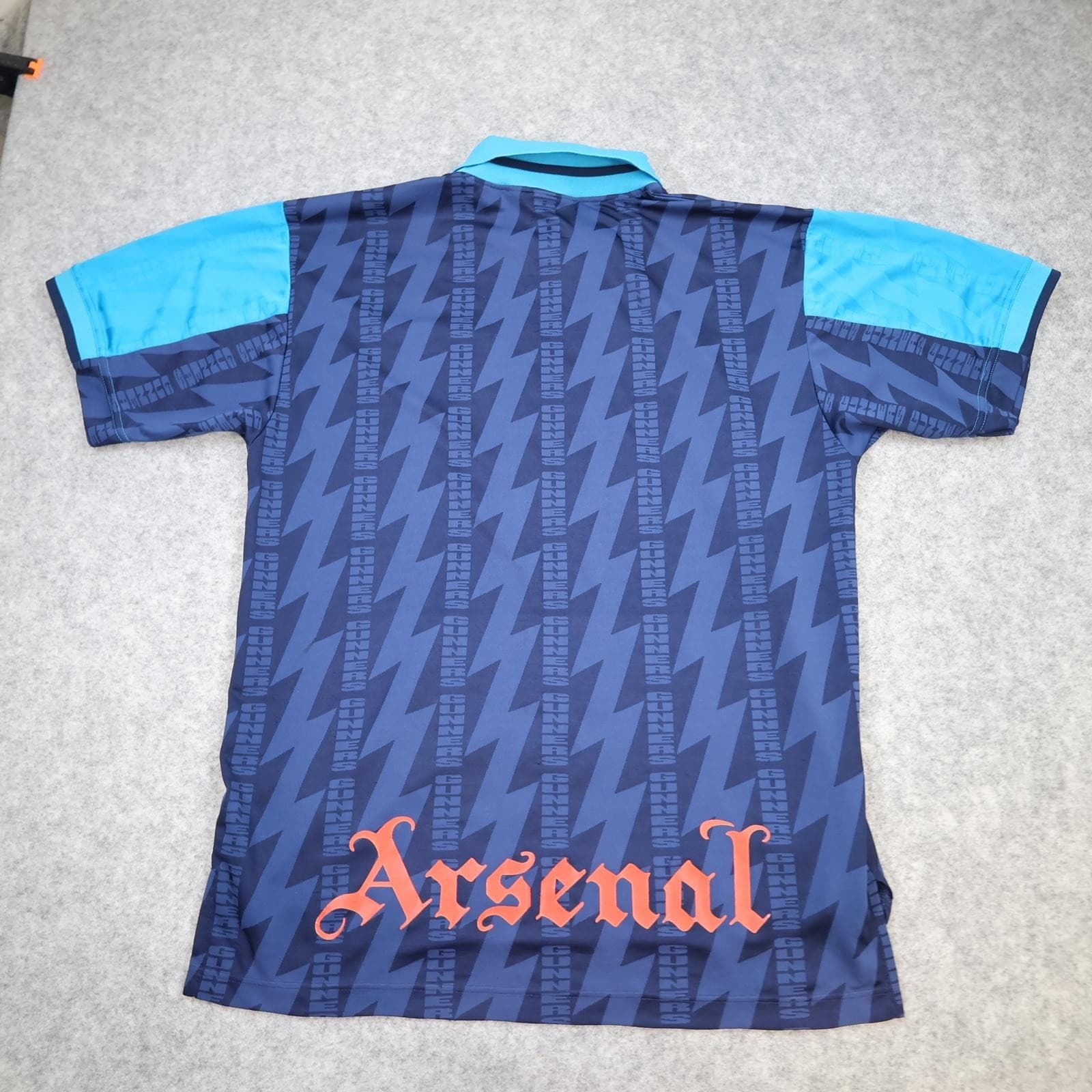 Vintage Arsenal Away Shirt Mens XL Blue 1994 1995 Football Nike JVC Jersey photo 2