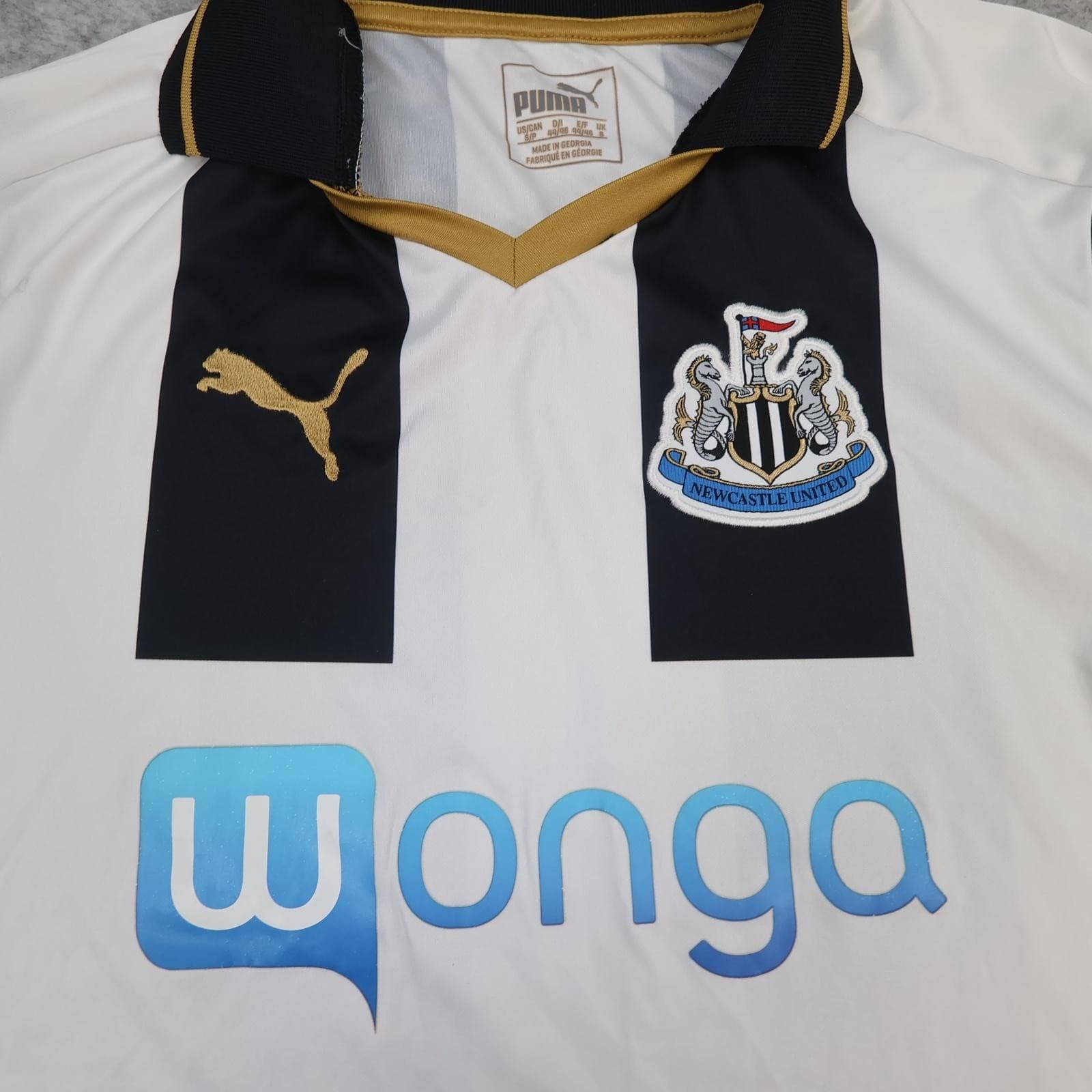Newcastle United Shirt Mens Small Multi Home 2013 2014 EPL Football Puma Wonga photo 3