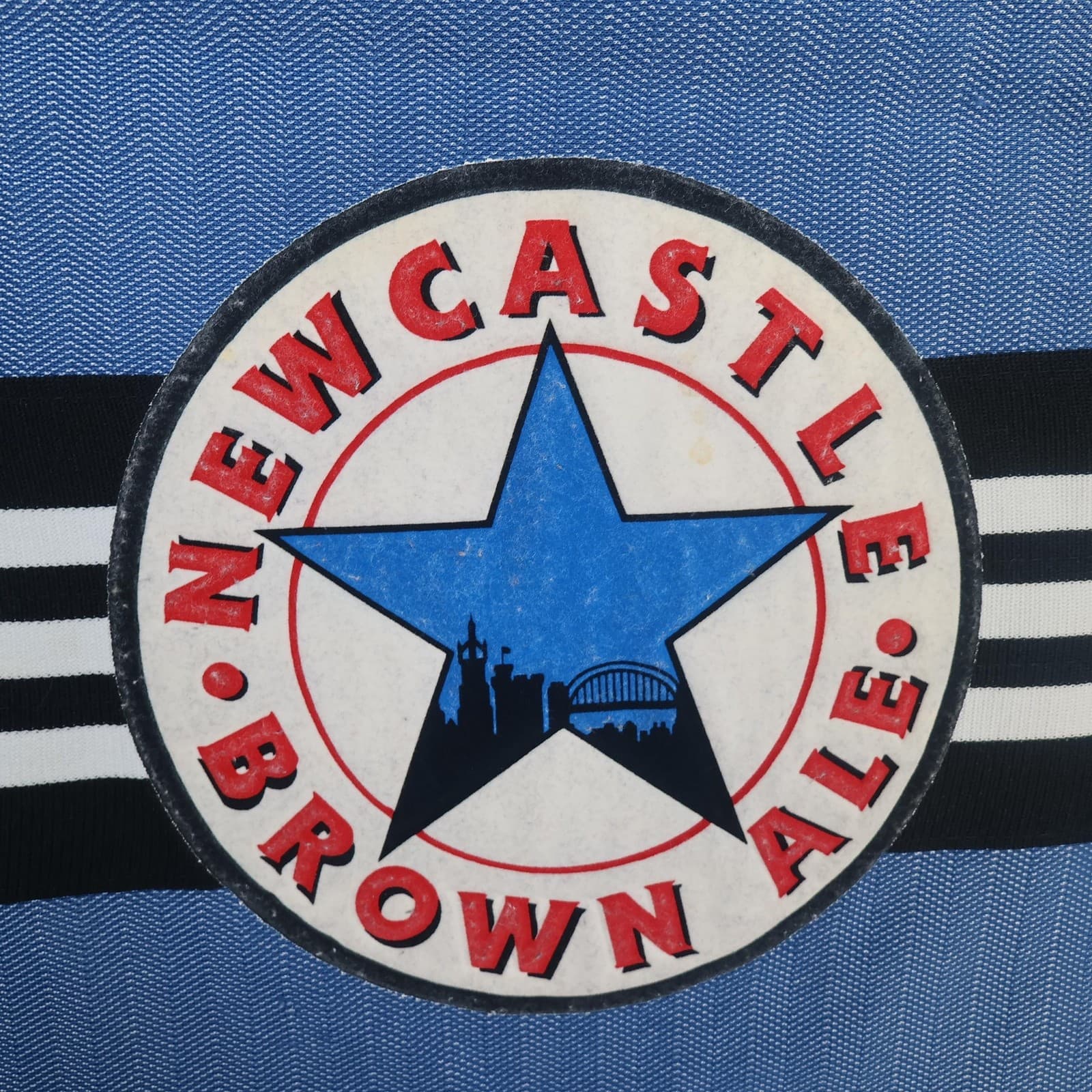 Vintage Newcastle United Shirt Mens Large Blue Away Adidas Brown Ale 1996 1997 photo 8