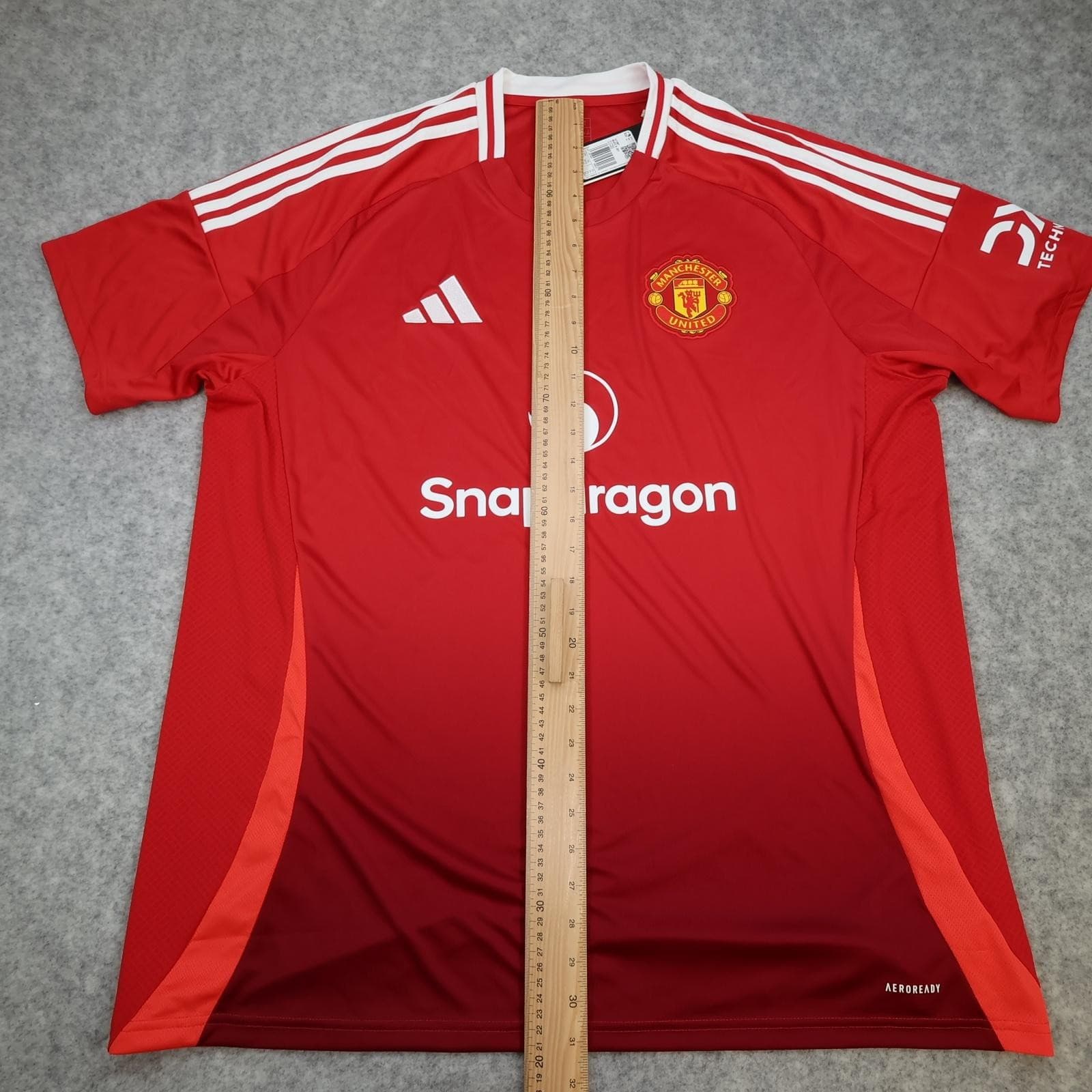 Manchester United Shirt Mens 2XL Red 2024 2025 Adidas Snapdragon DXC Jersey photo 13