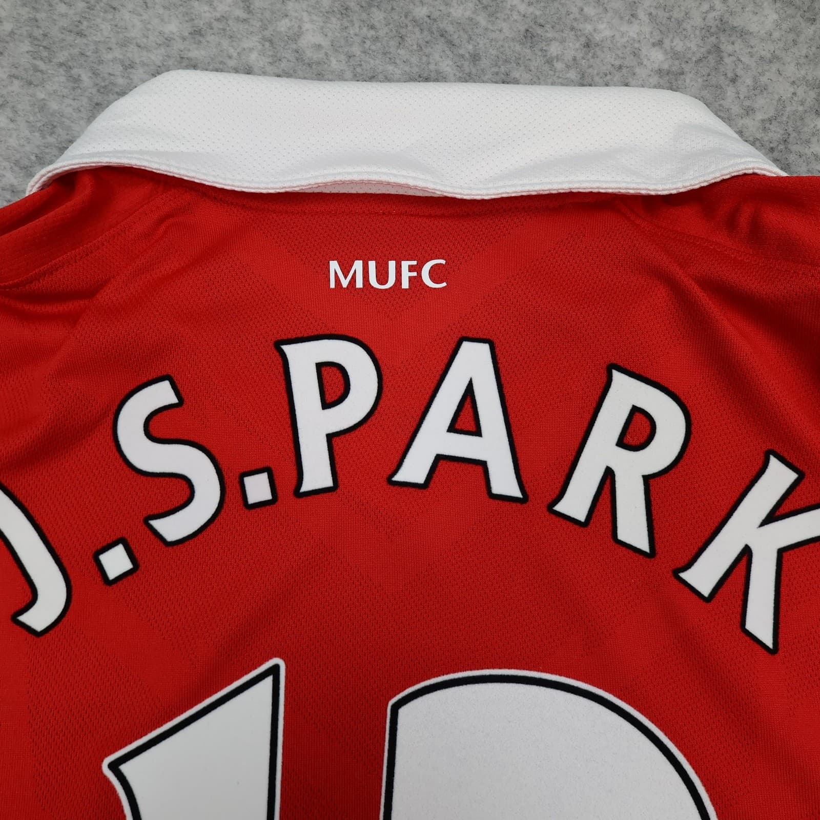 Manchester United Shirt Mens Medium Red Home EPL 2010 2011 Nike AON JS Park 13 photo 4