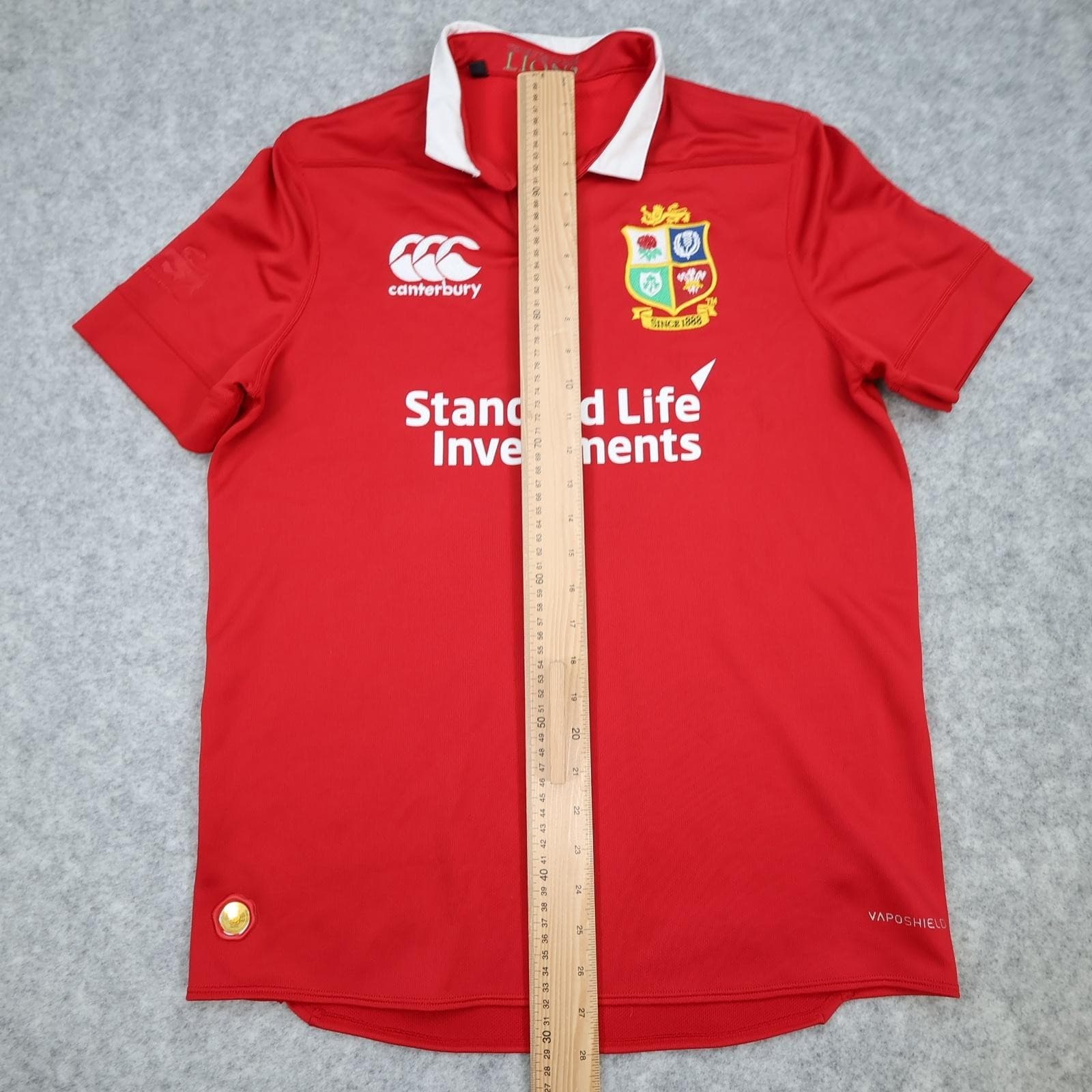 British Lions Rugby Shirt Mens Large Red Rugby Union Canterbury Vaposhield 2017 photo 14