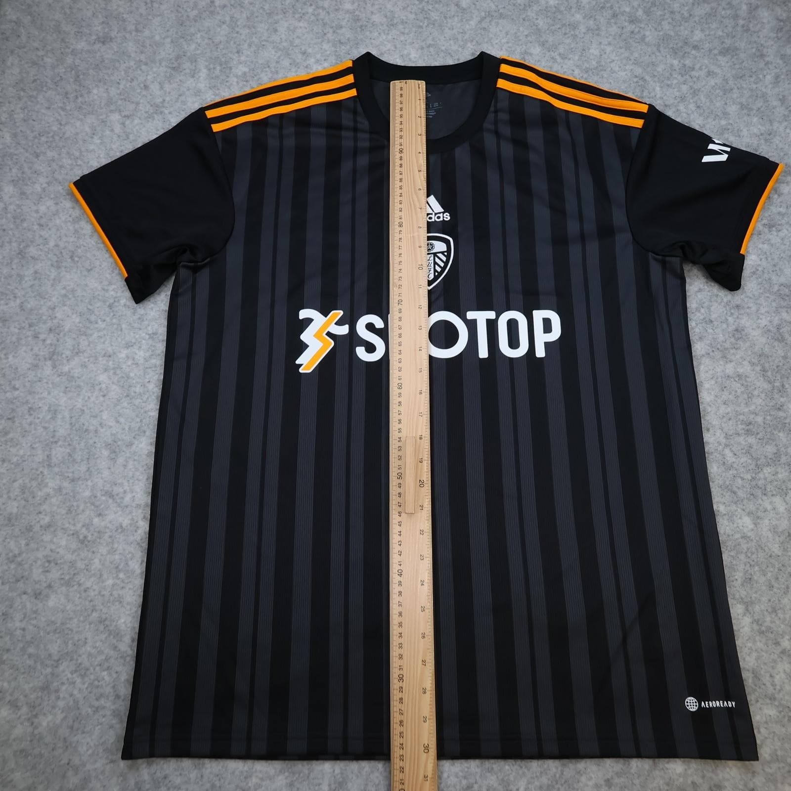 Leeds United Shirt Mens XL Black 3rd Kit 2022 2023 EPL Football Adidas SBOTOP photo 12