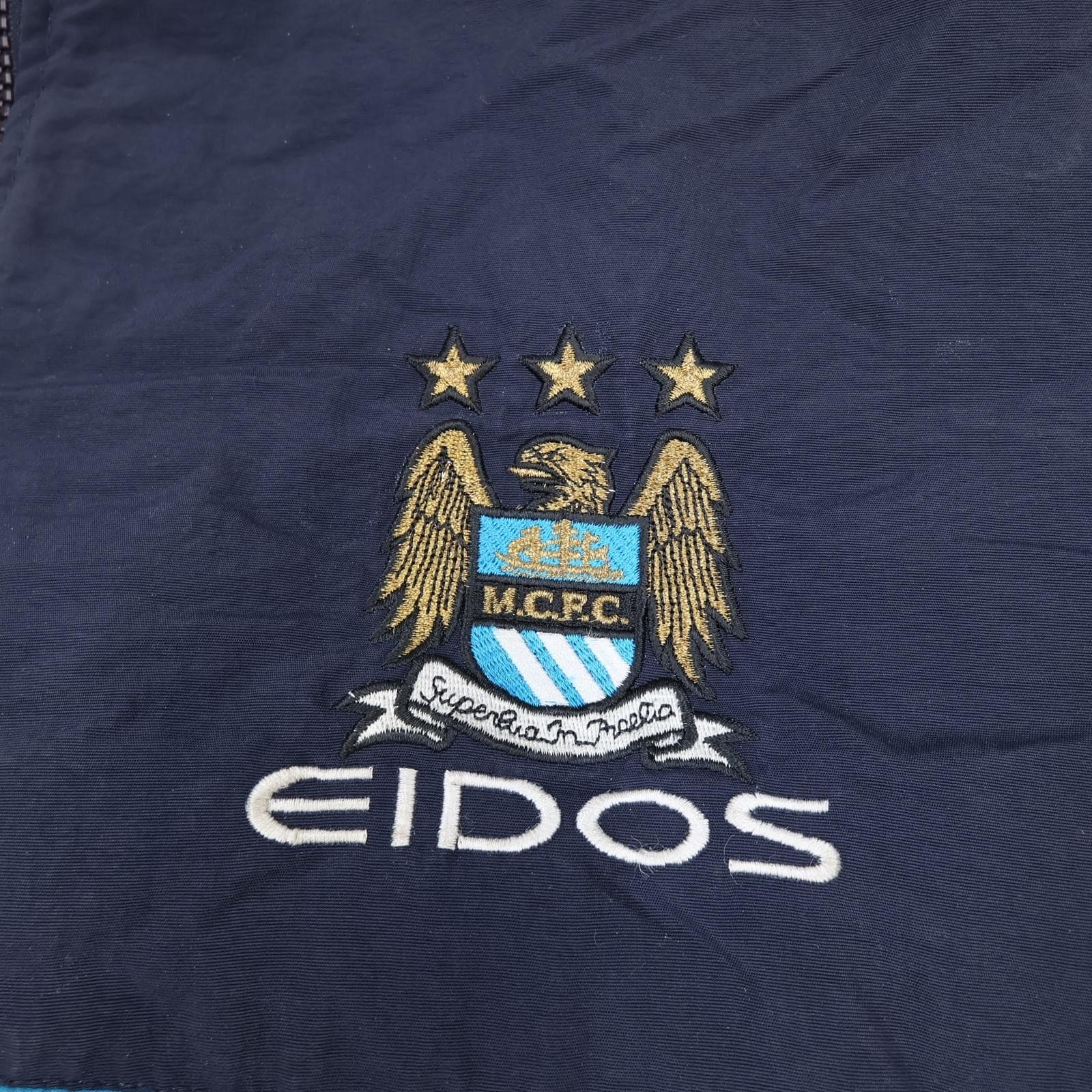 Vintage Manchester City Jacket Mens 2XL Navy EPL 2002 2003 Le Coq Sportif Eidos photo 5