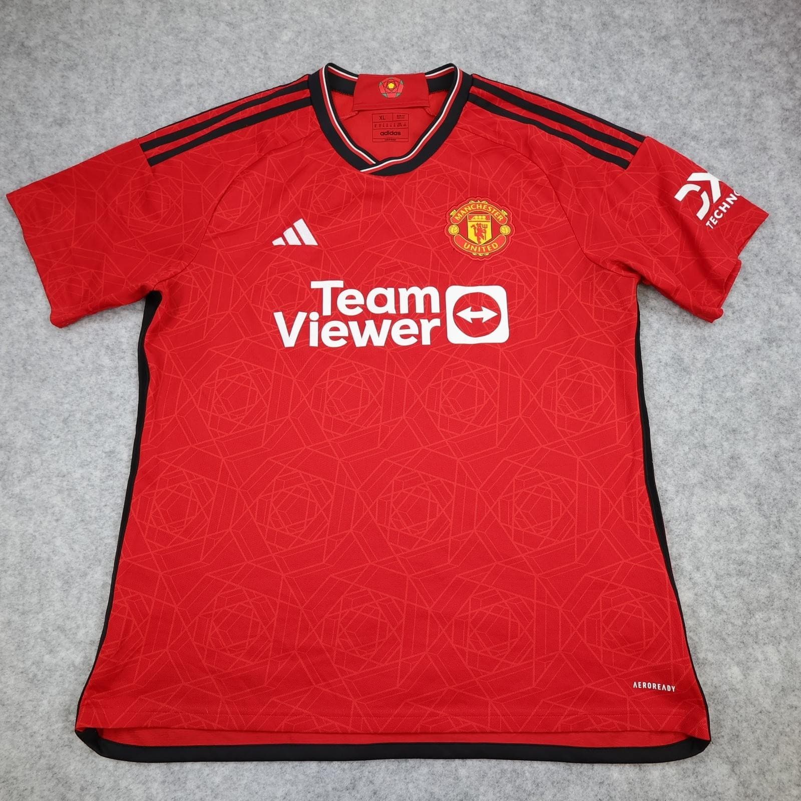 Manchester United Shirt Mens XL Red Home 2023 2024 Football Adidas Lindelof 2 photo 4