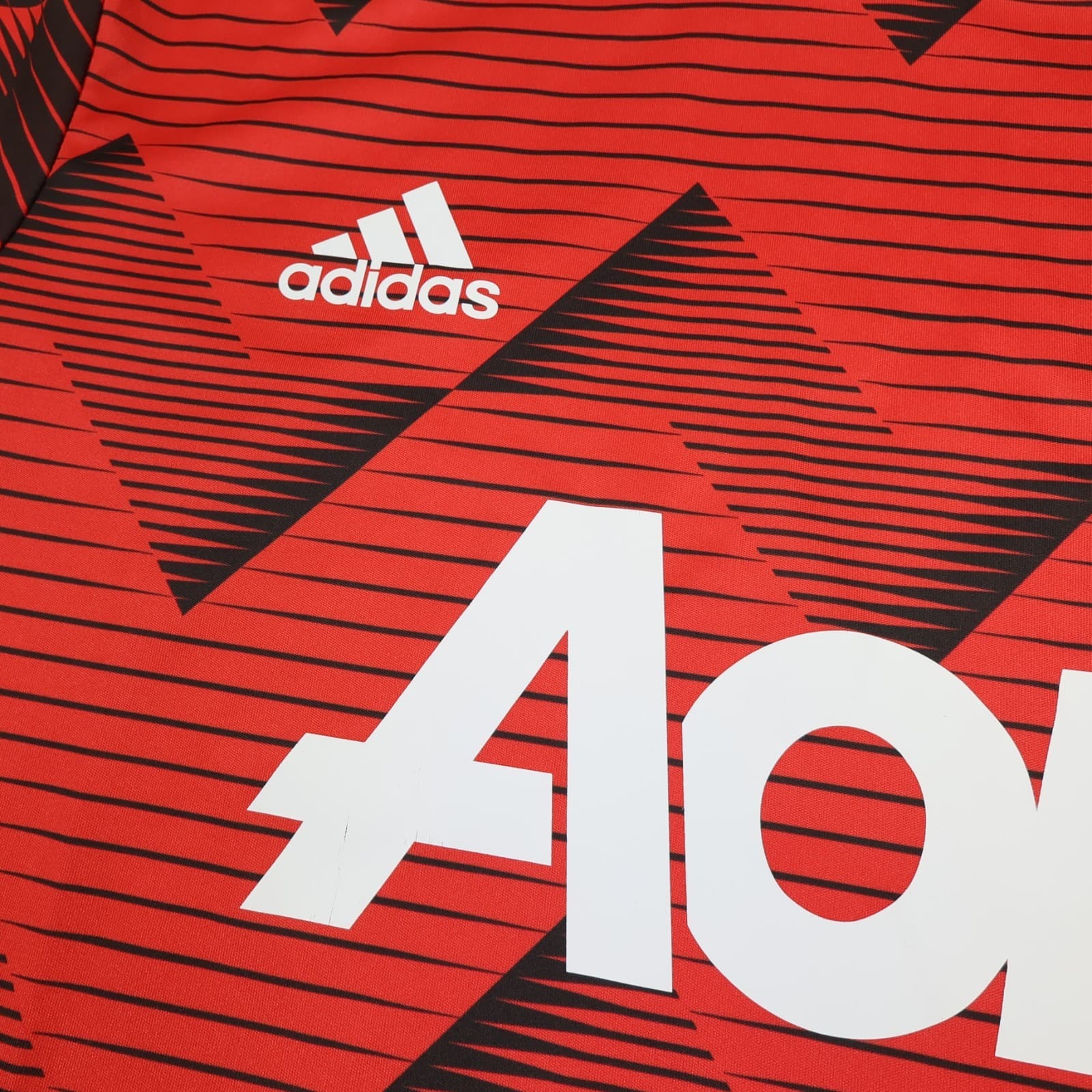 Manchester United Shirt Medium Red Training Kit 2019 2020 Adidas Soccer Jersey photo 4