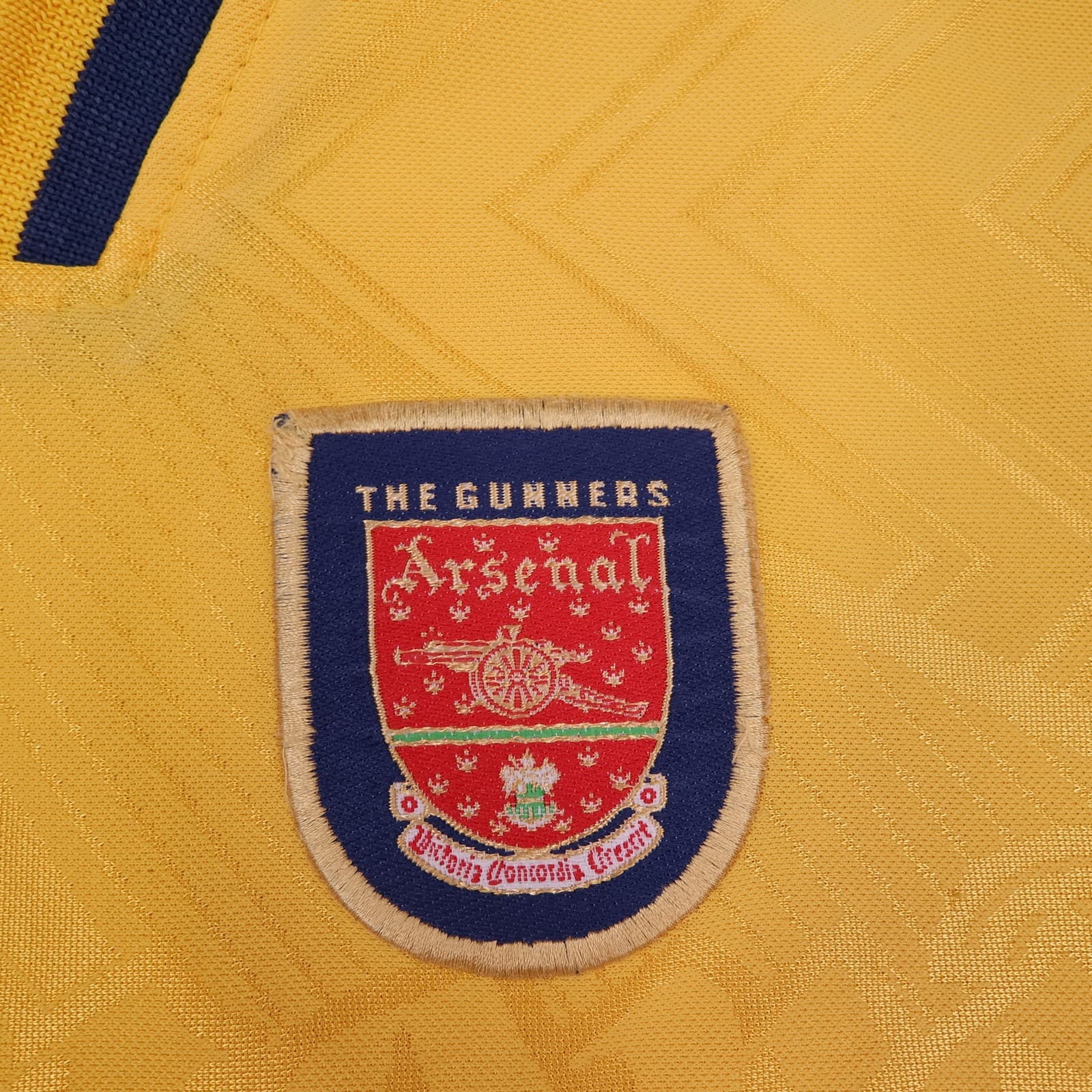 Vintage Arsenal Shirt XL Boys Yellow Away 1996 1997 Football Nike JVC Jersey photo 5