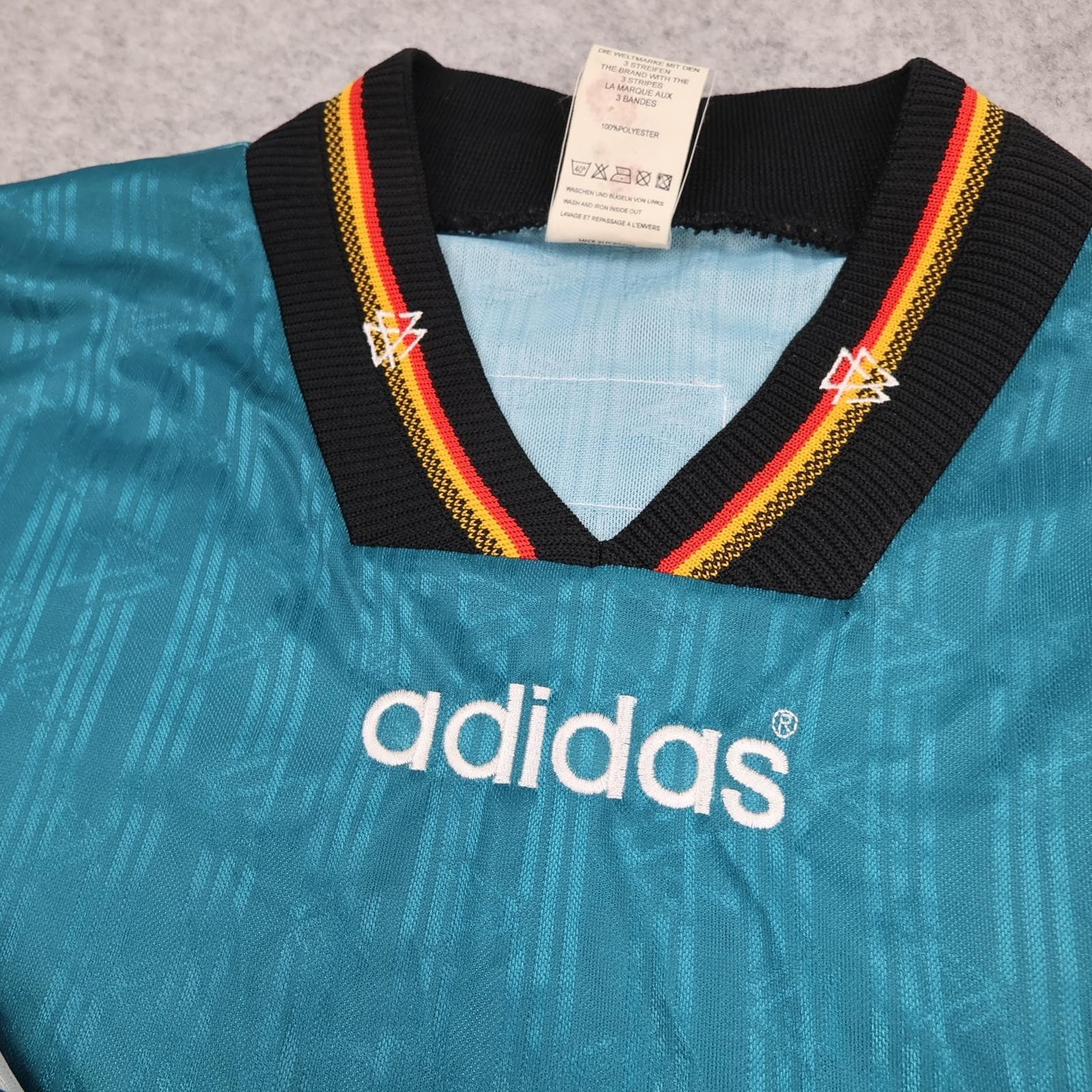 Vintage Germany Shirt Mens XXL Green 1996 1998 Football Adidas DFB Jersey photo 6